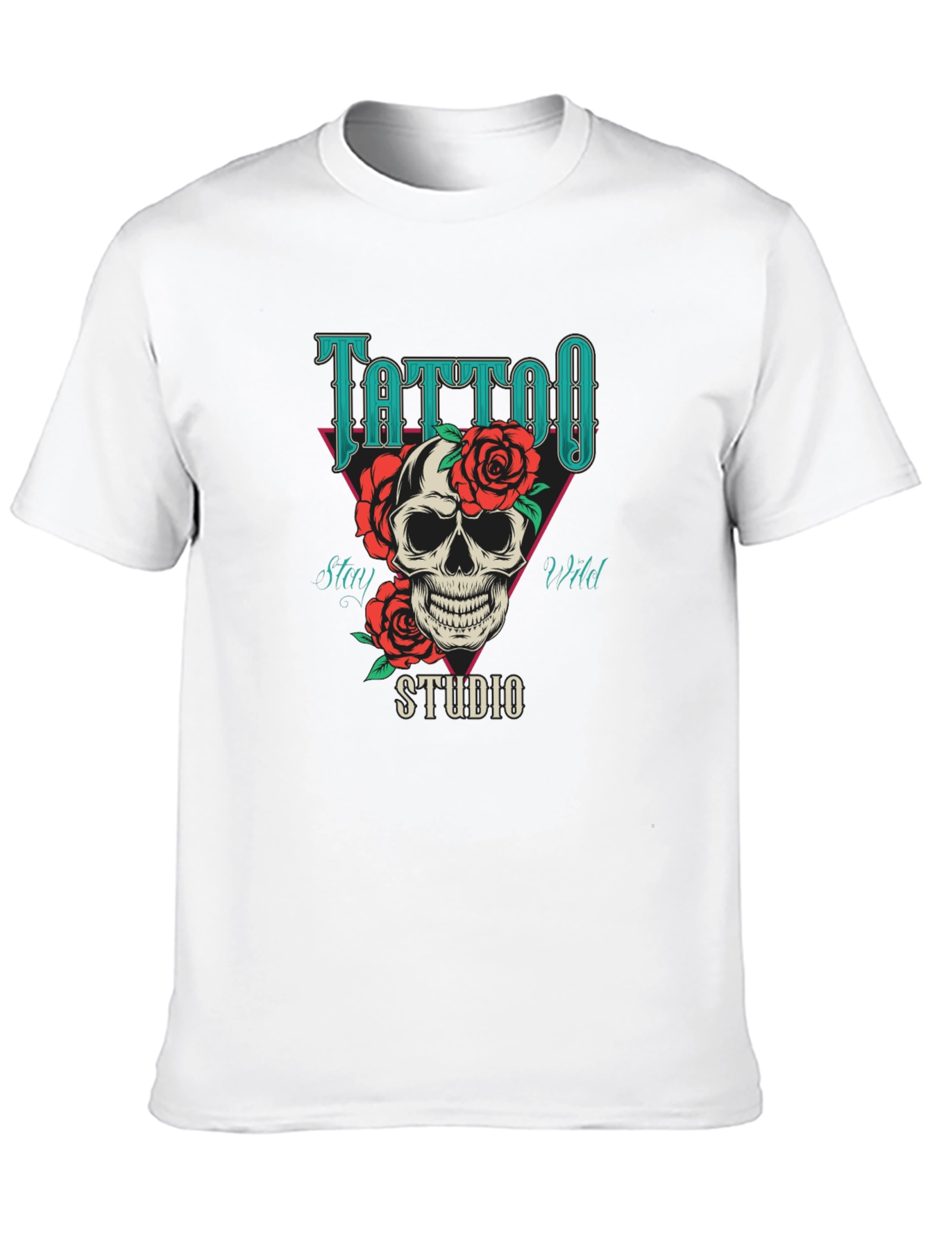 Tattoo Studio Skull Graphic T-Shirt - Stay Wild
