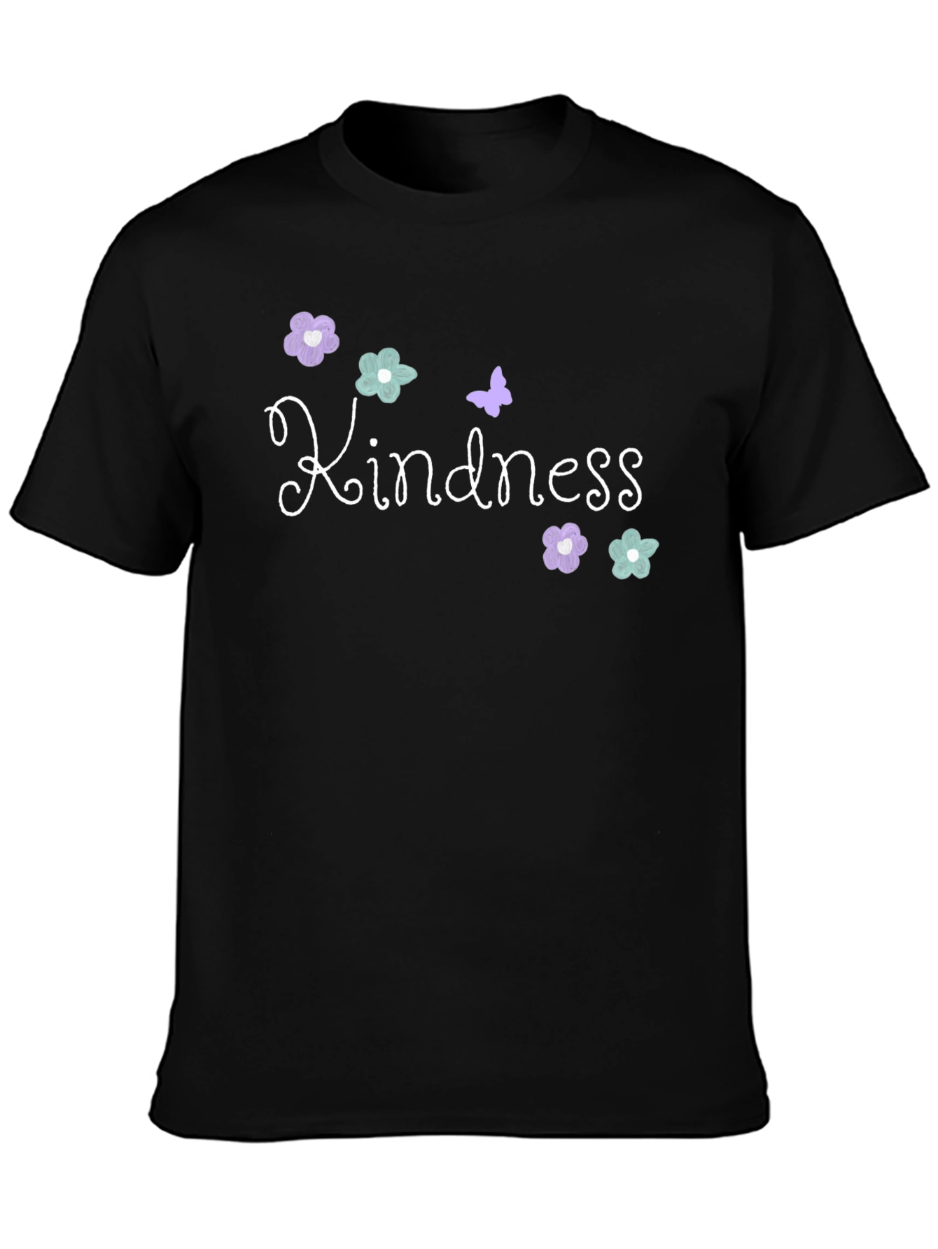Kindness Graphic Tee - Black Cotton Blend