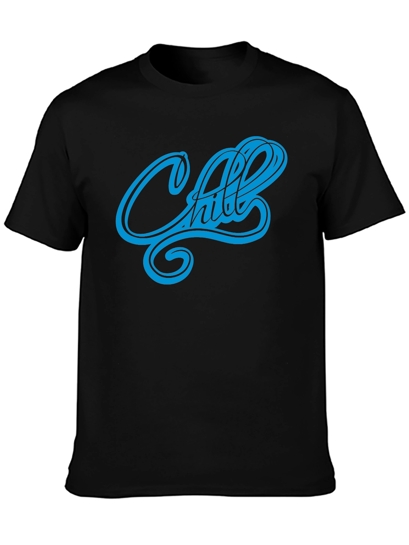 Chill Mode On: Mens Black Graphic T-Shirt