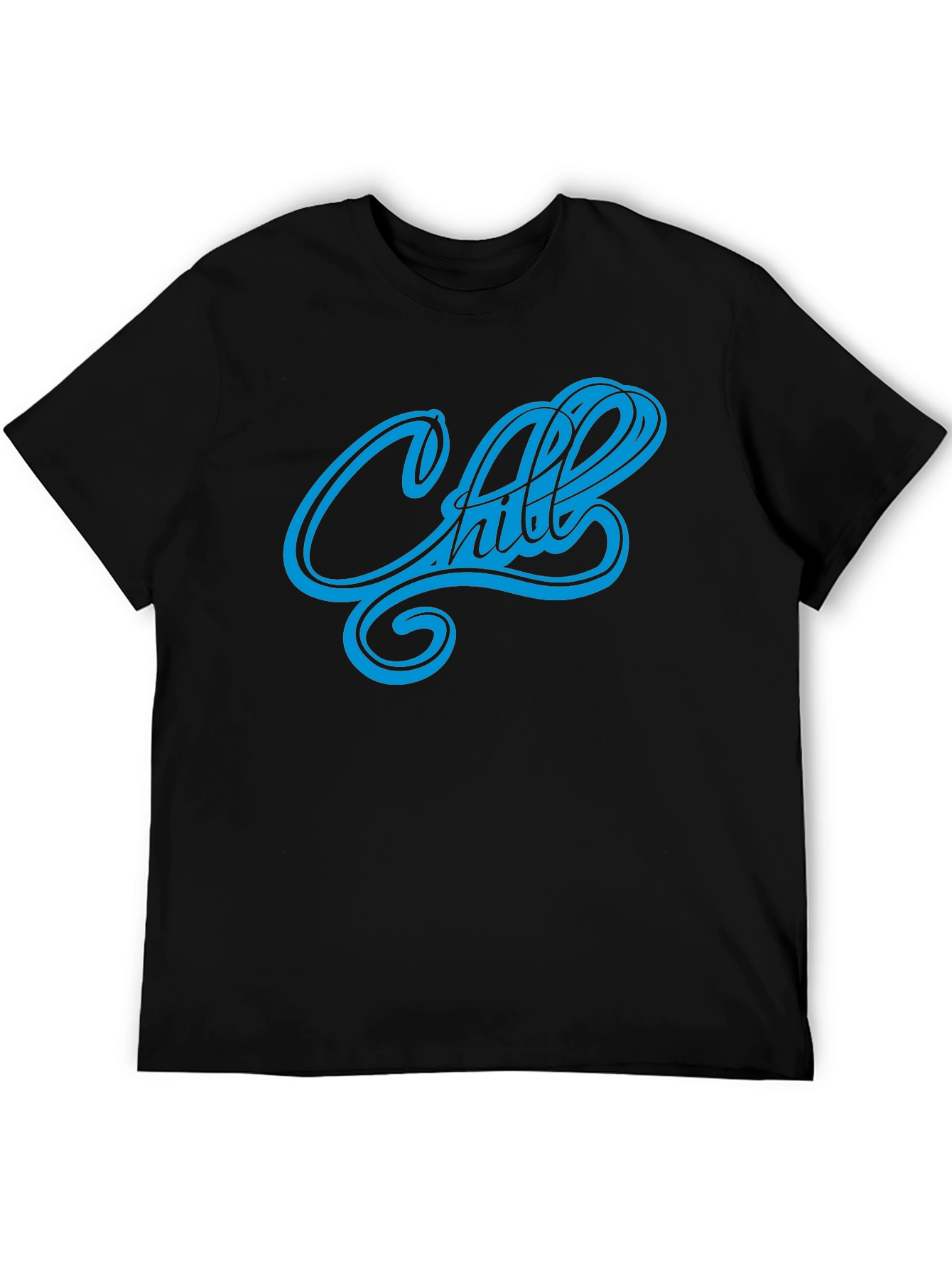 Chill Mode On: Mens Black Graphic T-Shirt