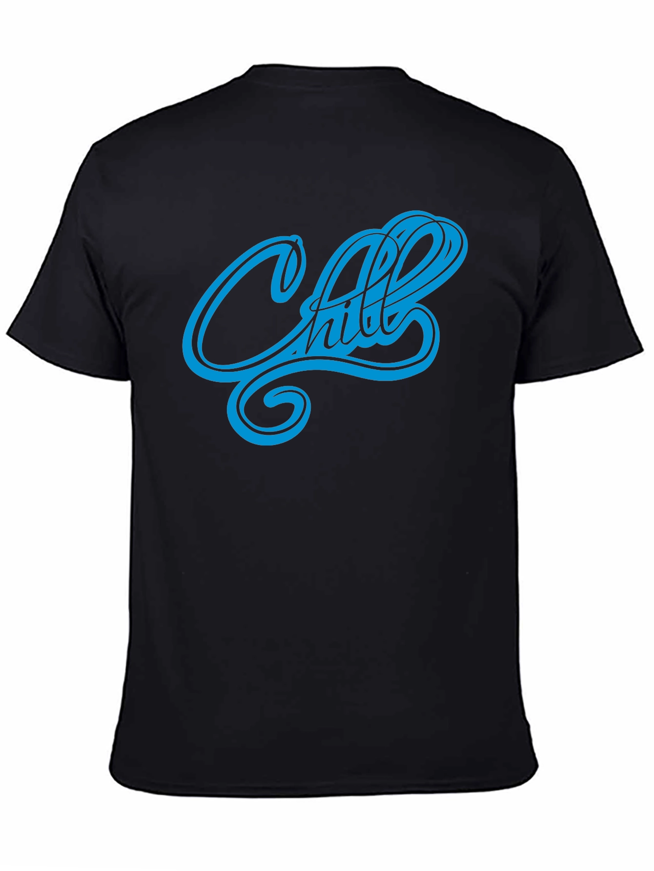 Chill Mode On: Mens Black Graphic T-Shirt