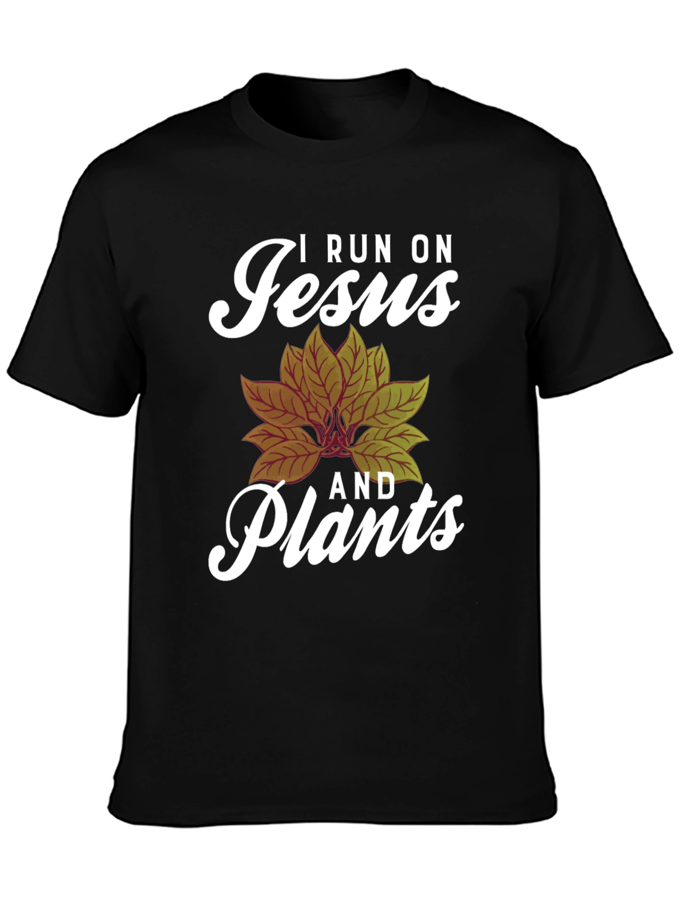 I Run On Jesus and Plants Graphic Tee