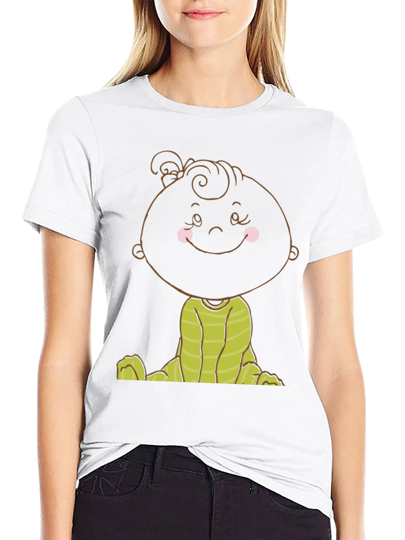 Cute Cartoon Baby Graphic T-Shirt