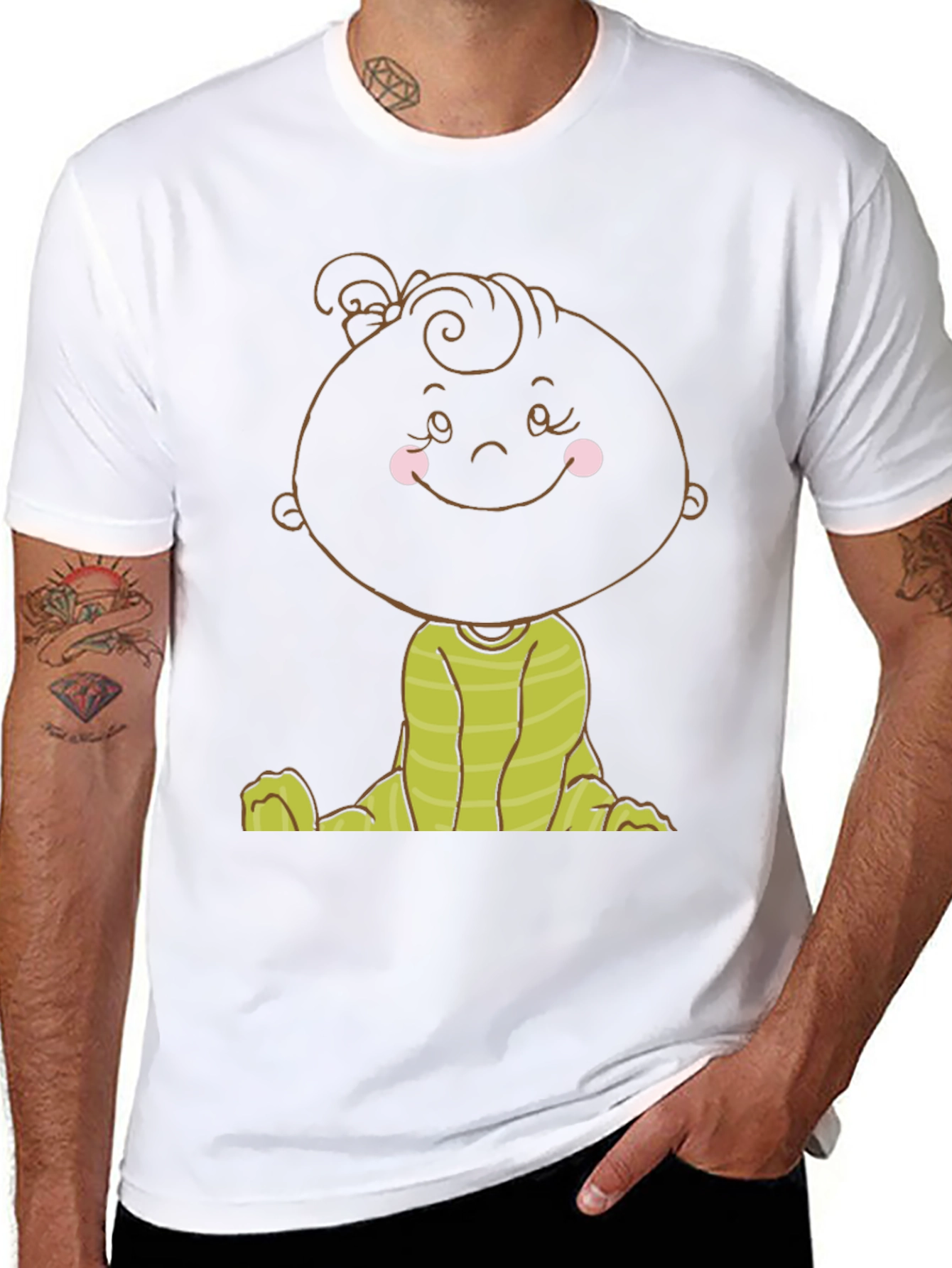Cute Cartoon Baby Graphic T-Shirt