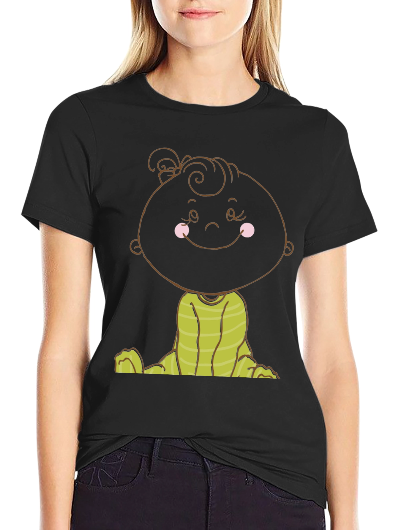 Cute Cartoon Baby Graphic T-Shirt