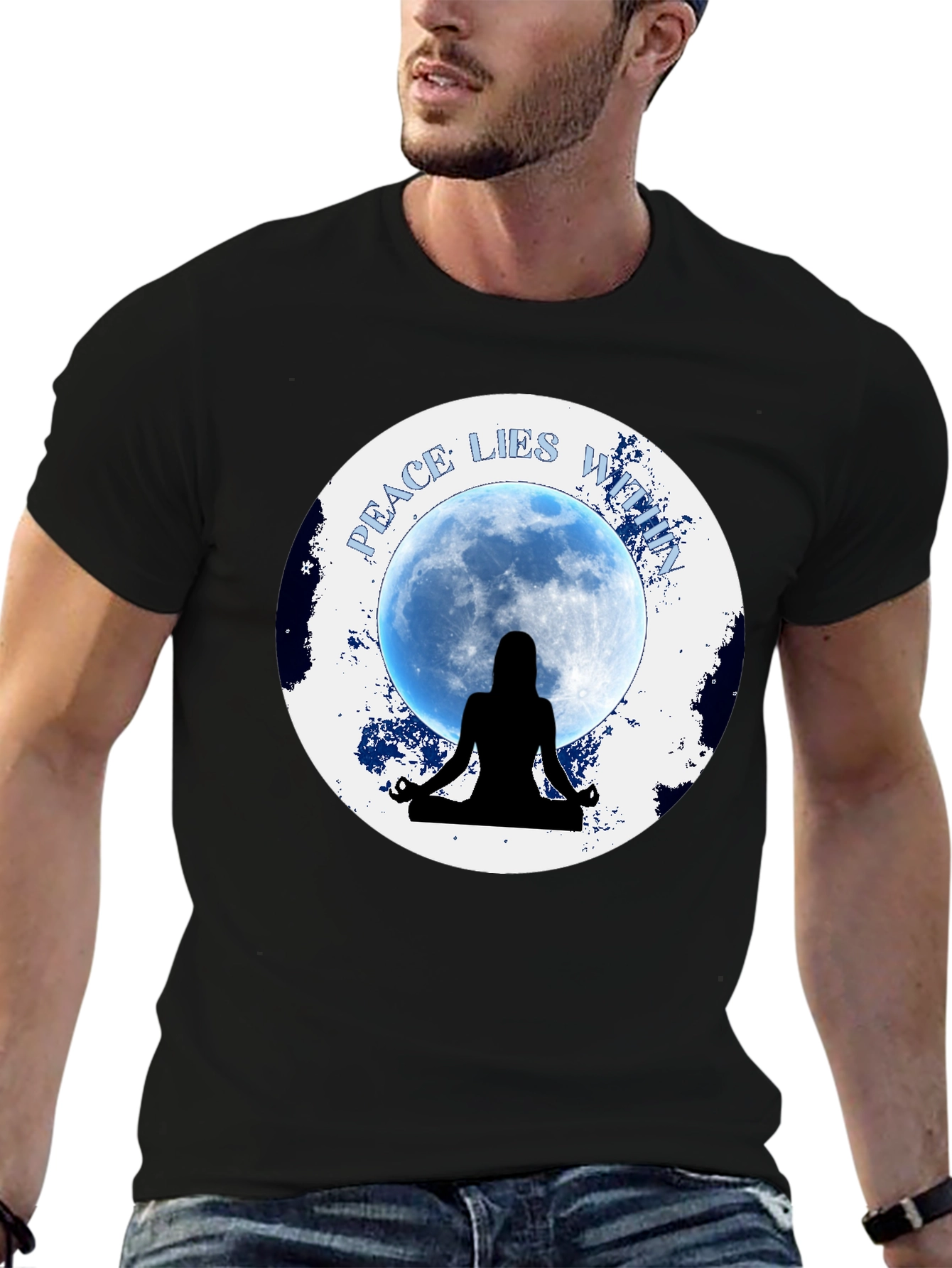 Peace Within Meditation T-Shirt - Black
