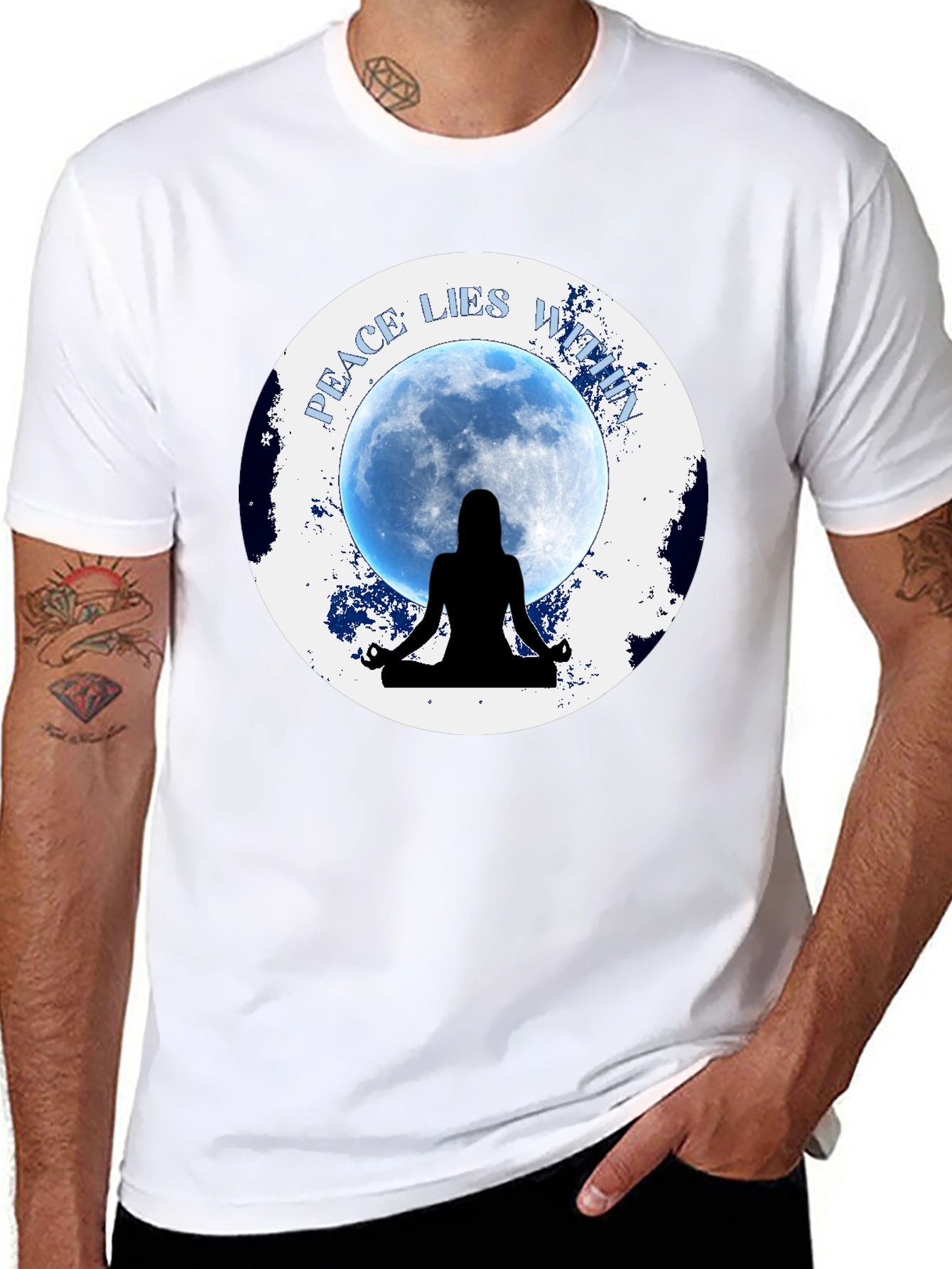 Peace Within Meditation T-Shirt - Black