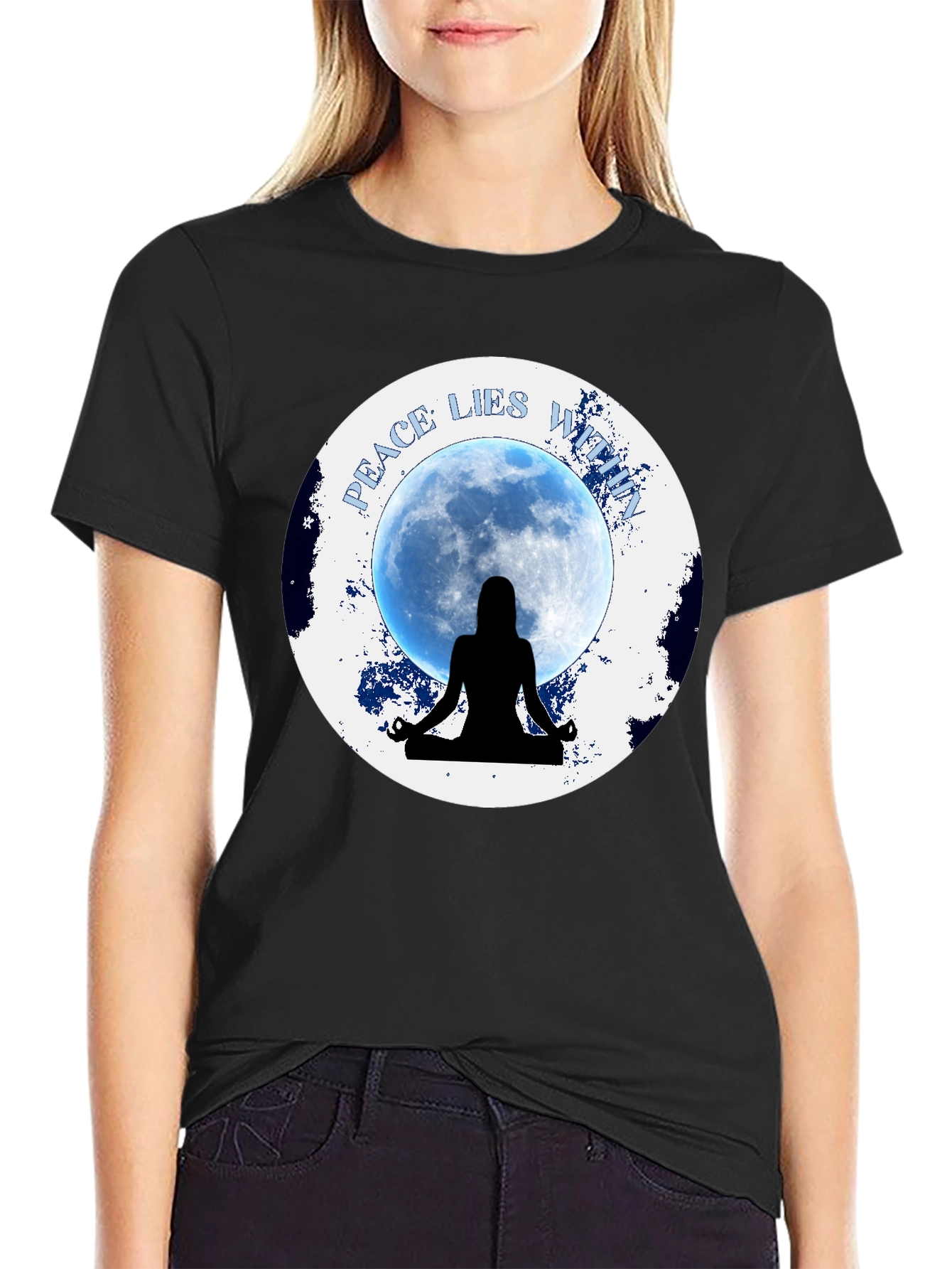 Peace Within Meditation T-Shirt - Black