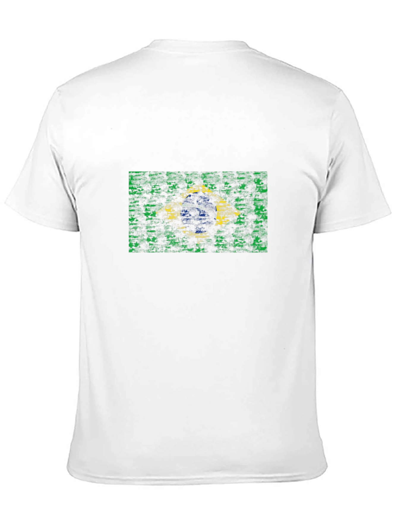 Brazil Flag Graphic Print Black T-Shirt