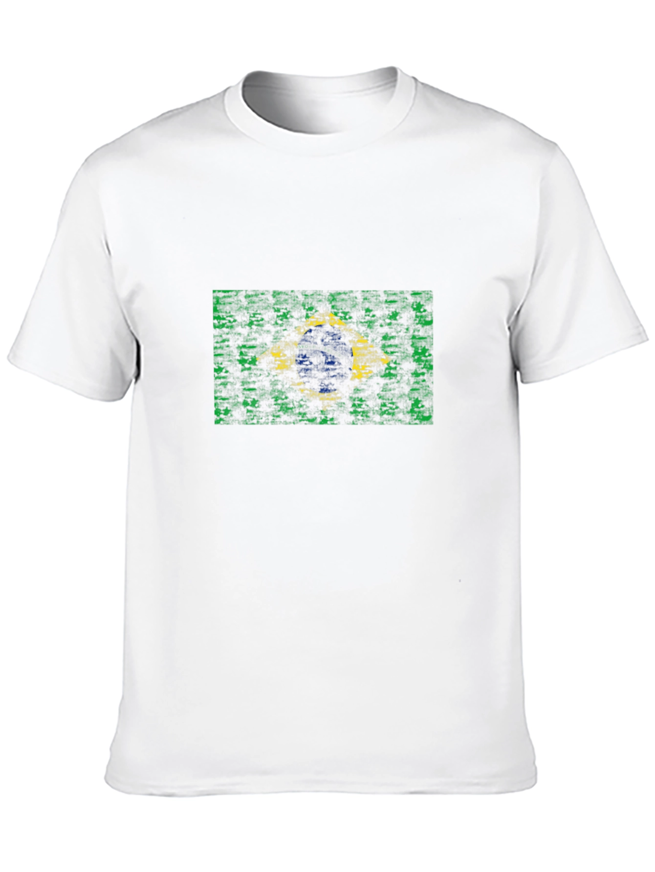 Brazil Flag Graphic Print Black T-Shirt