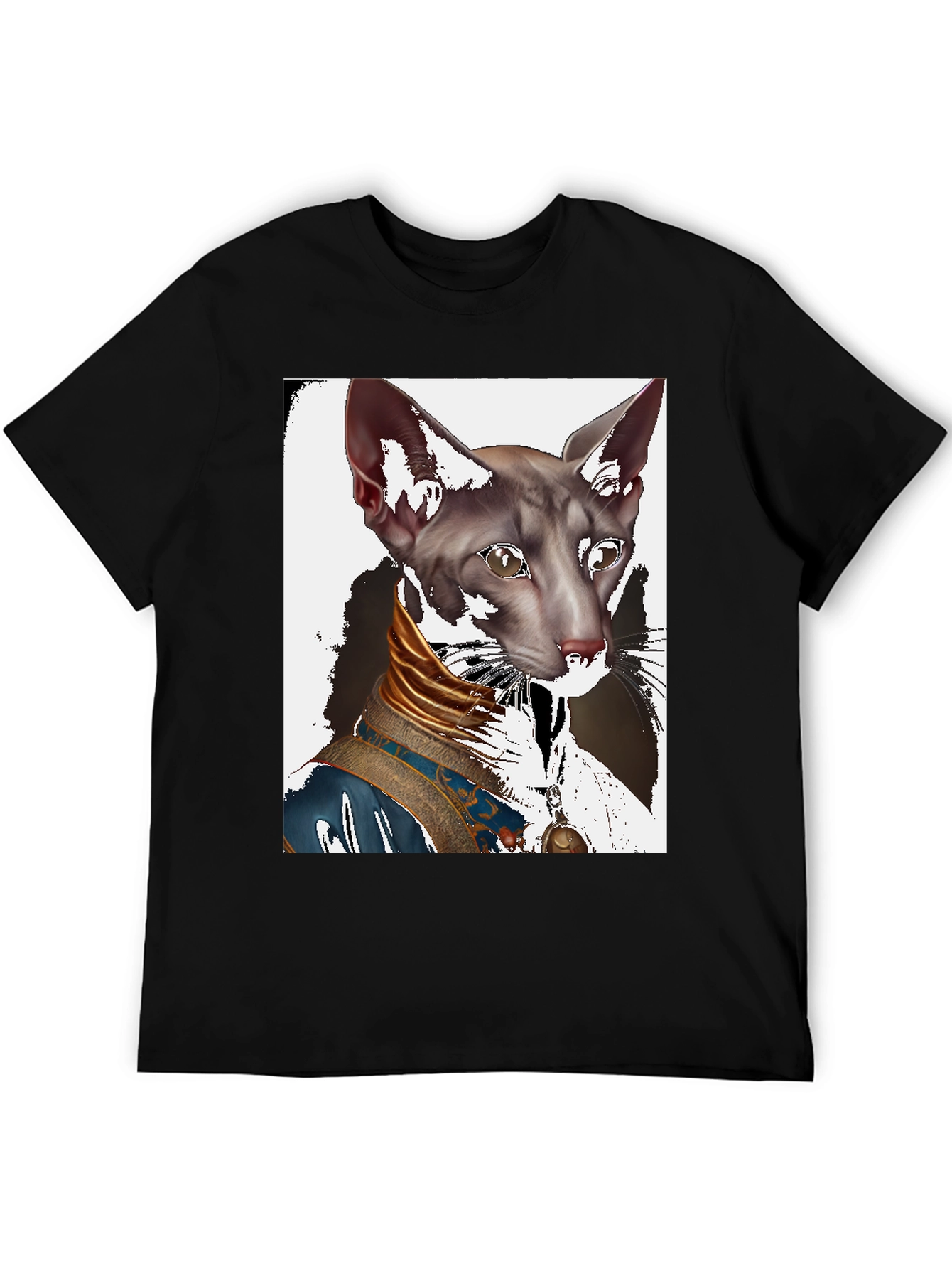 Regal Cat Graphic Tee - Unique Design