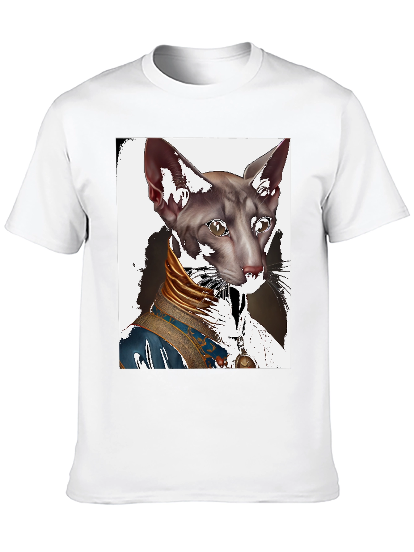 Regal Cat Graphic Tee - Unique Design