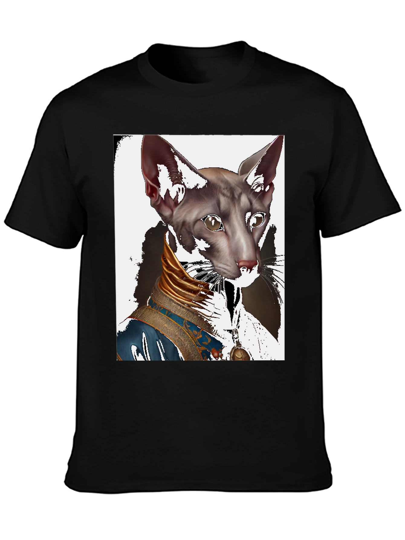 Regal Cat Graphic Tee - Unique Design