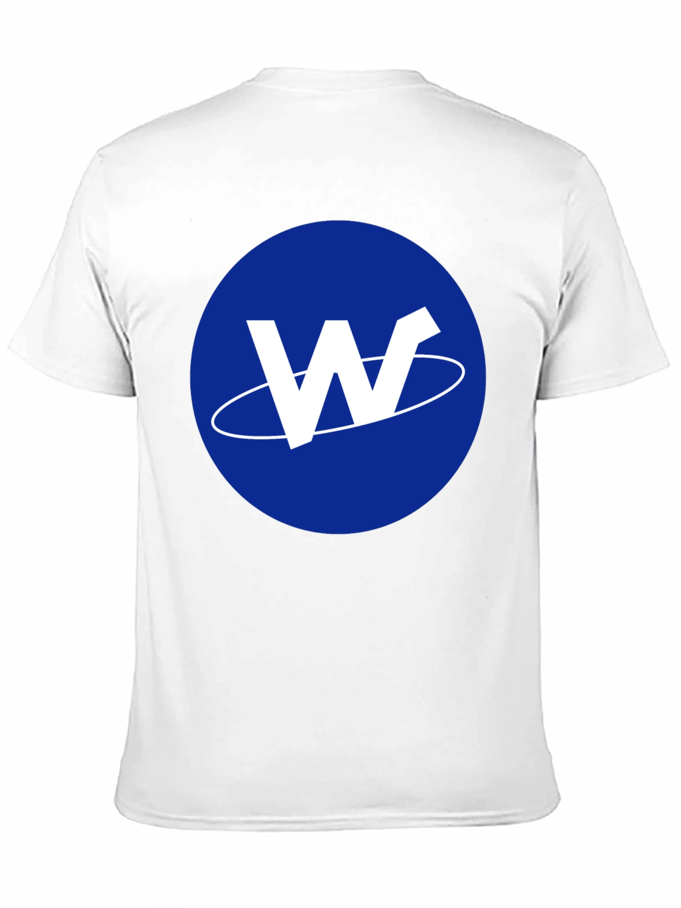 Mens Black T-Shirt with Blue W Logo Design