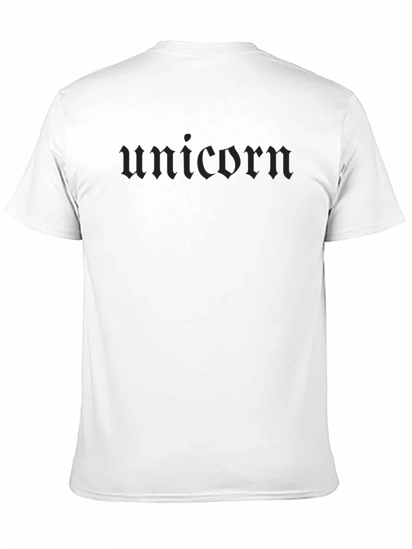 Unicorn Gothic Print Mens Black T-Shirt