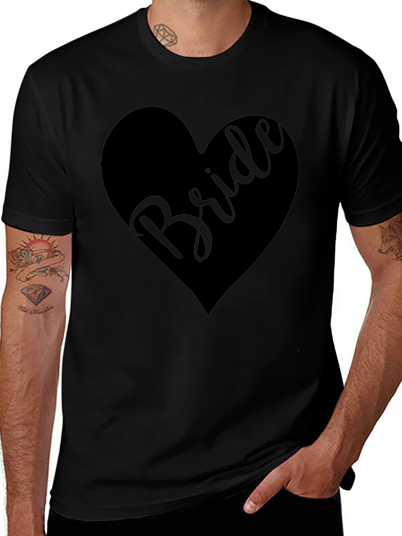 Bride Heart Graphic Tee - Wedding Party Shirt