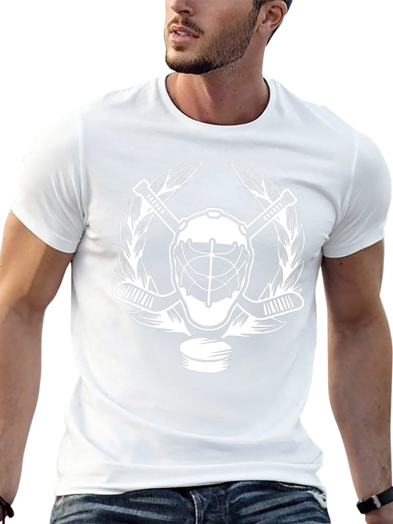 Hockey Goalie Mask T-Shirt - Sporty Black Tee