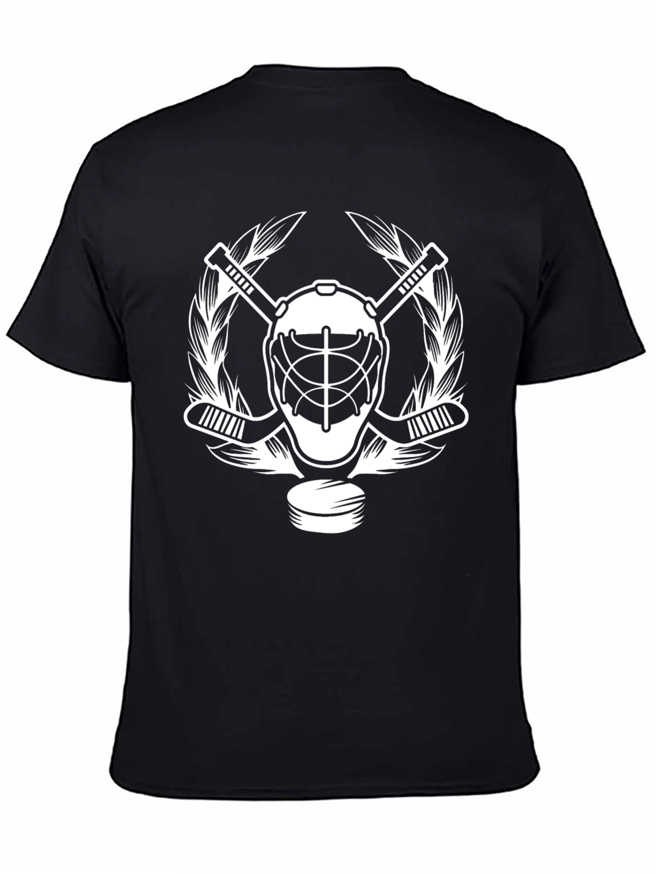 Hockey Goalie Mask T-Shirt - Sporty Black Tee