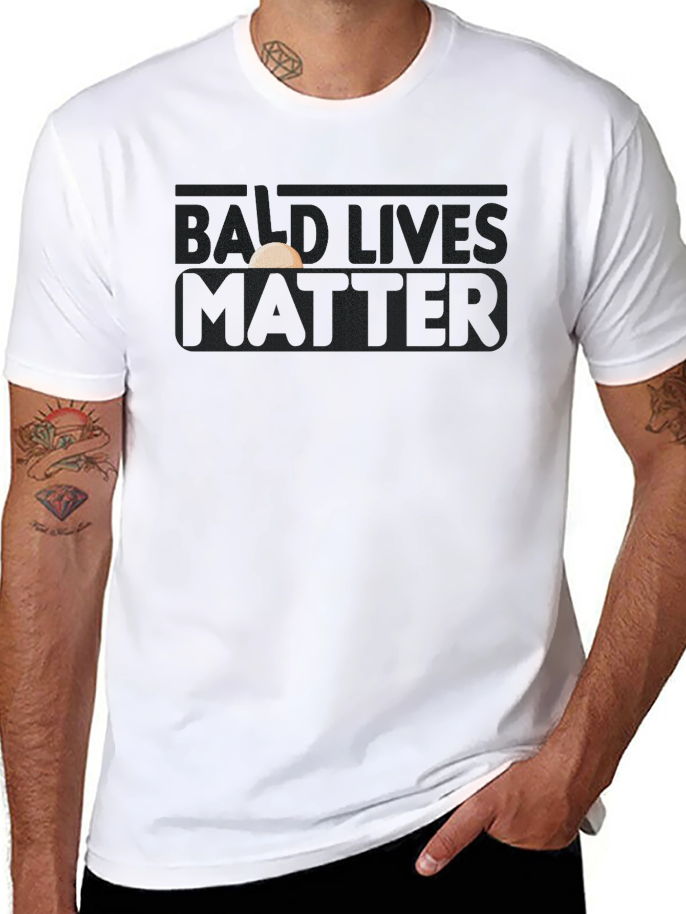 Bald Lives Matter Graphic T-Shirt