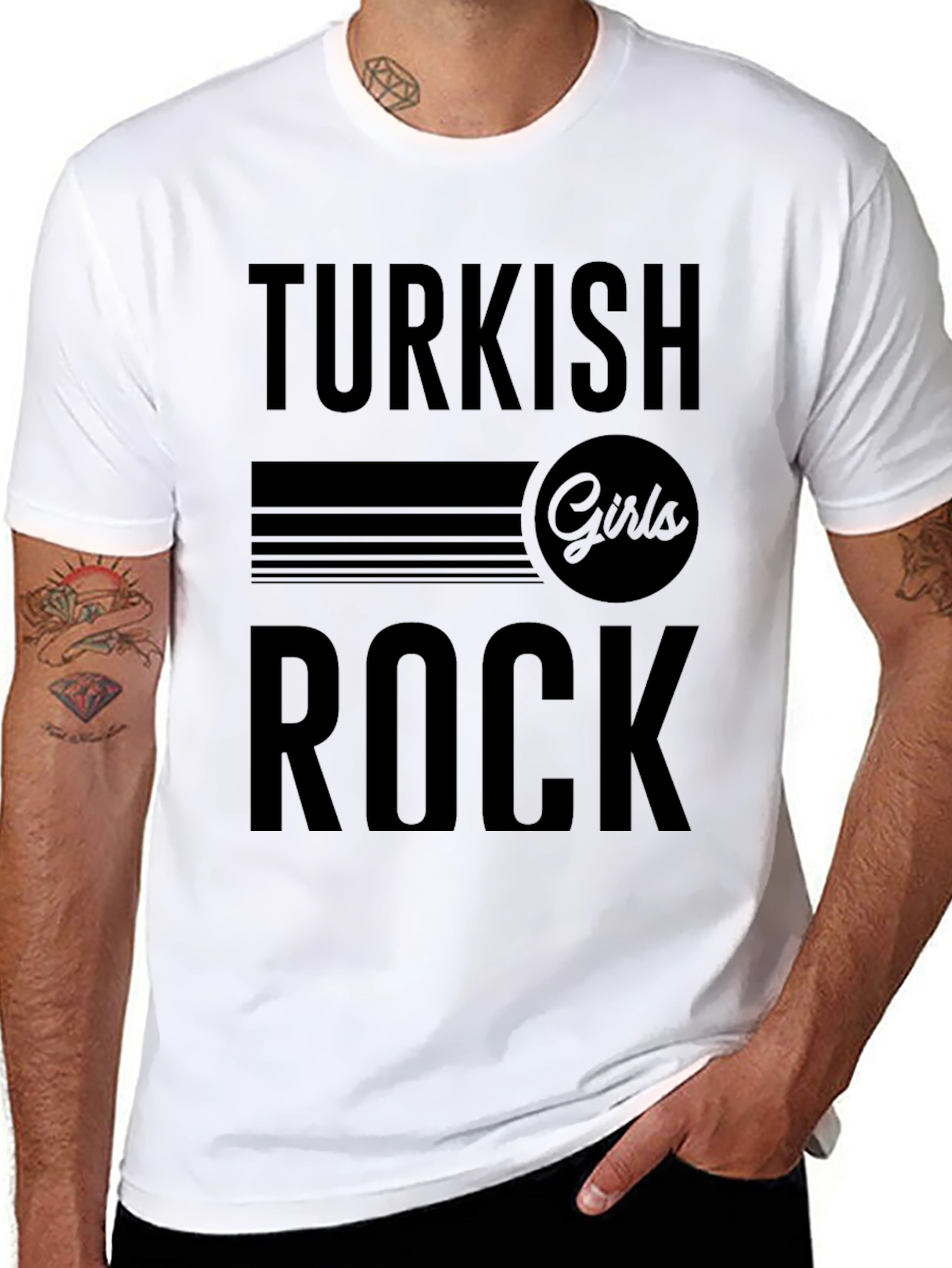 Turkish Girls Rock T-Shirt - Black Graphic Tee
