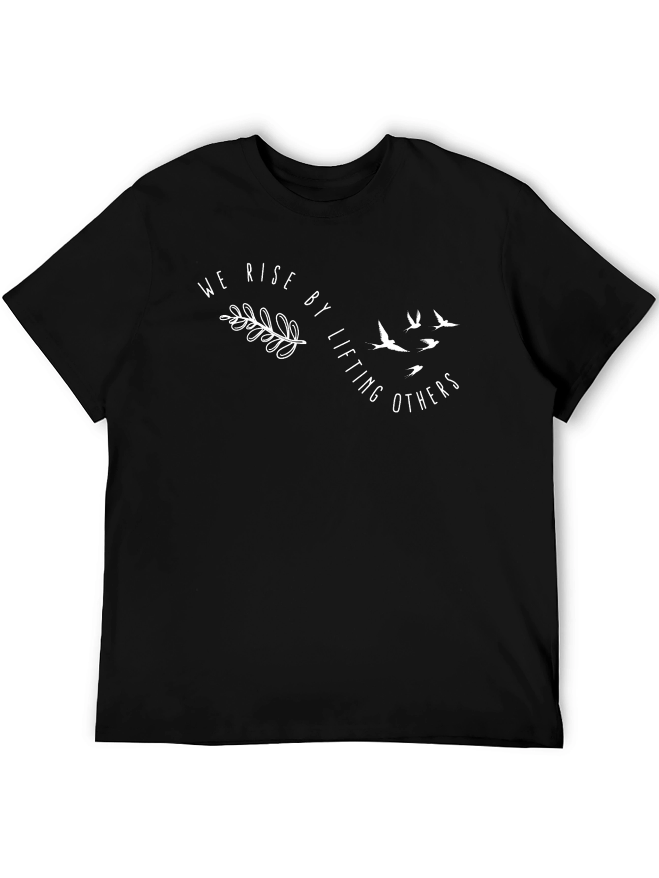 Rise By Lifting Others Graphic Tee - Black Cotton