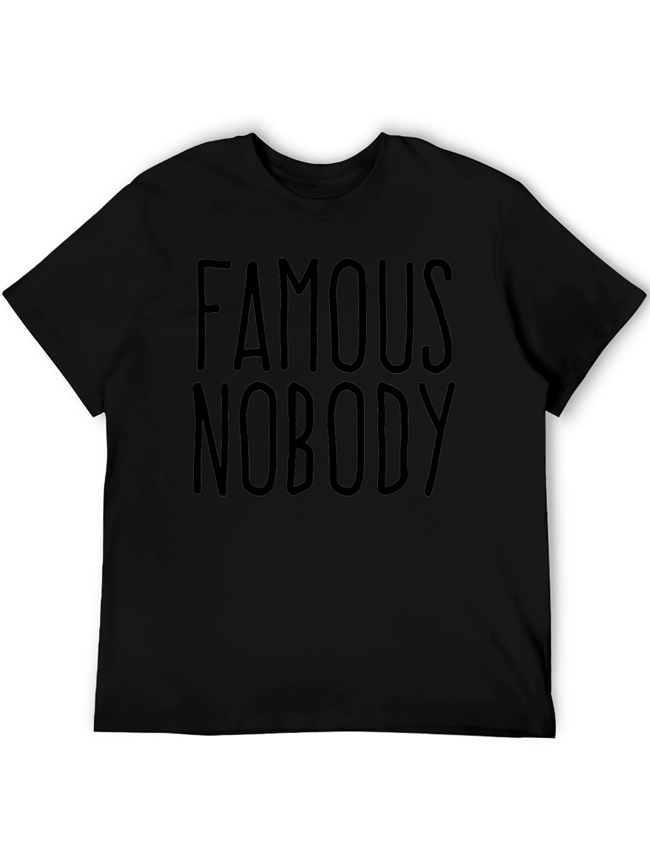 Famous Nobody Black Graphic Tee