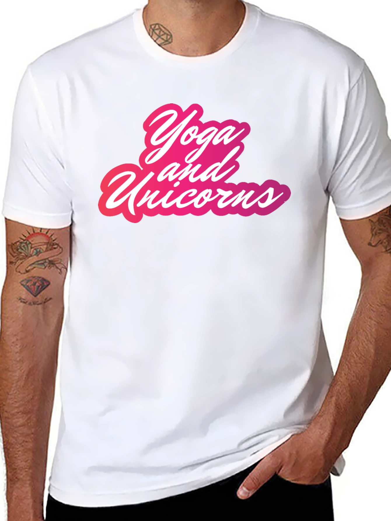 Yoga and Unicorns Graphic T-Shirt