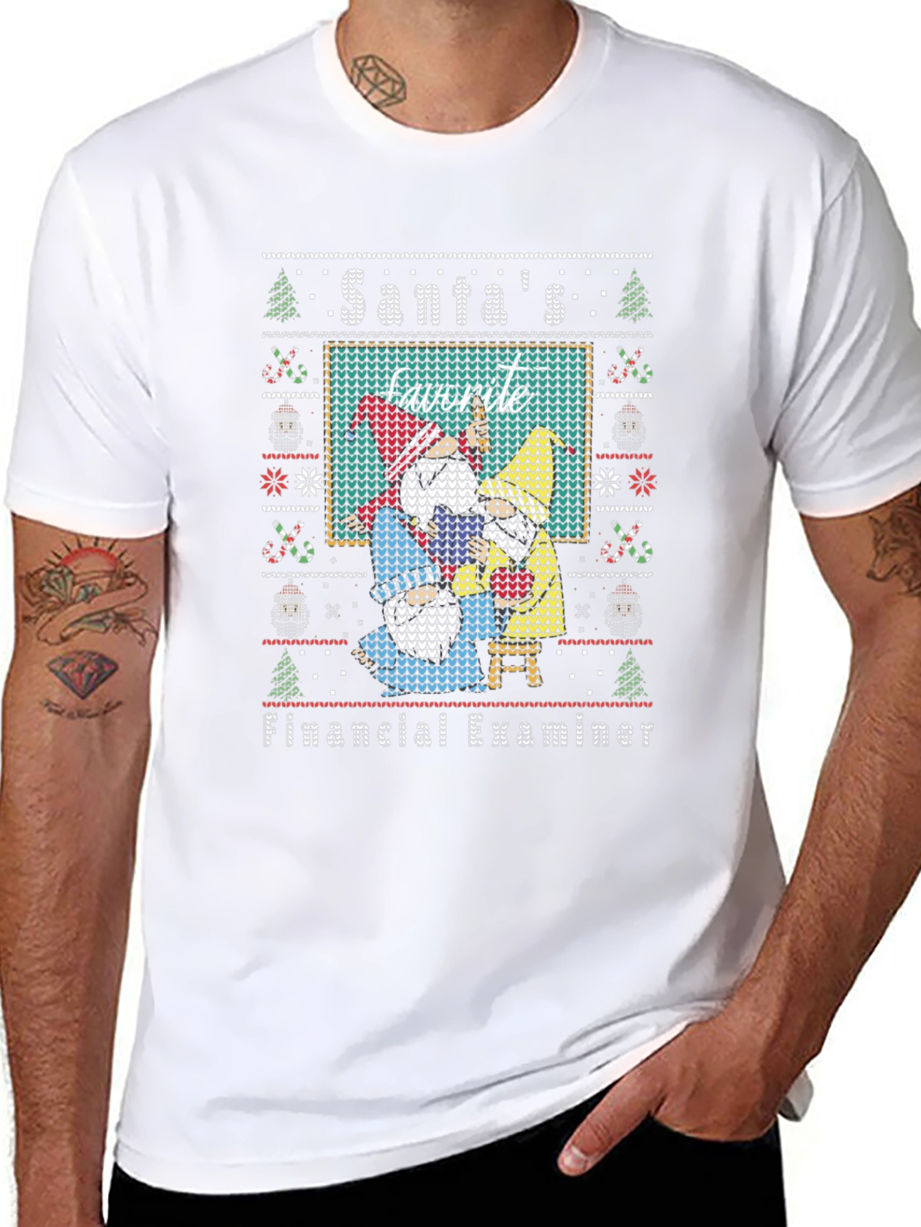 Santas Favorite Financial Examiner Ugly Sweater T-Shirt