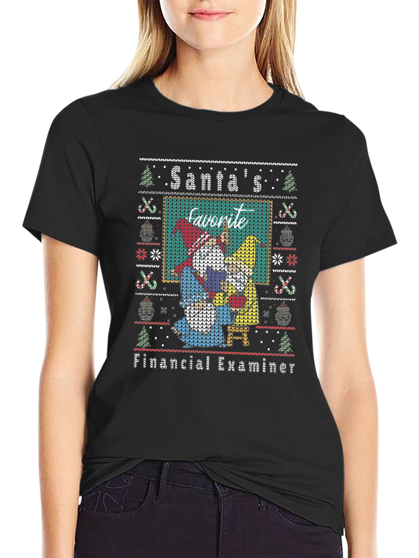 Santas Favorite Financial Examiner Ugly Sweater T-Shirt