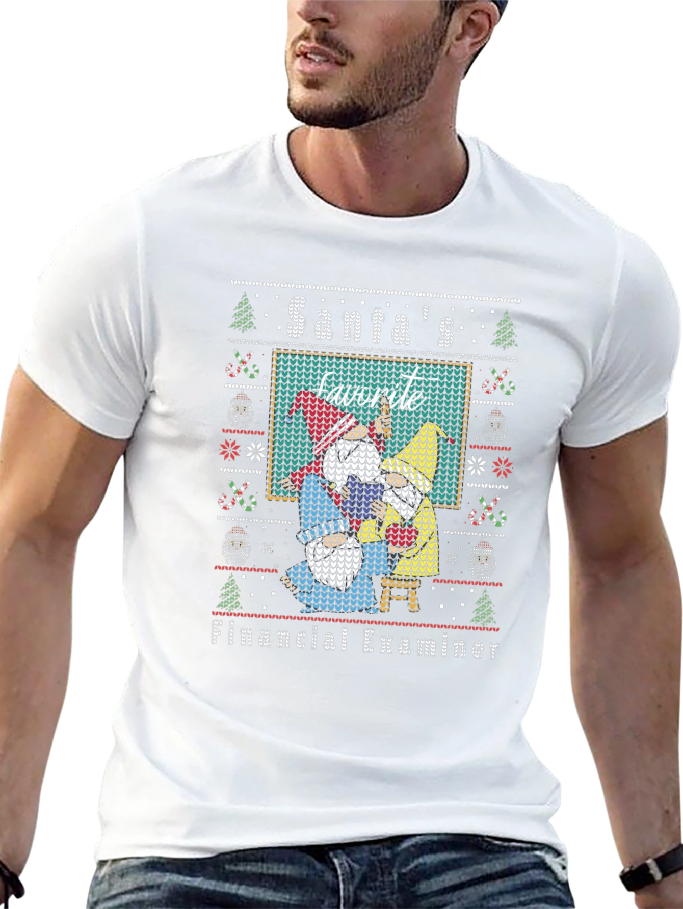 Santas Favorite Financial Examiner Ugly Sweater T-Shirt