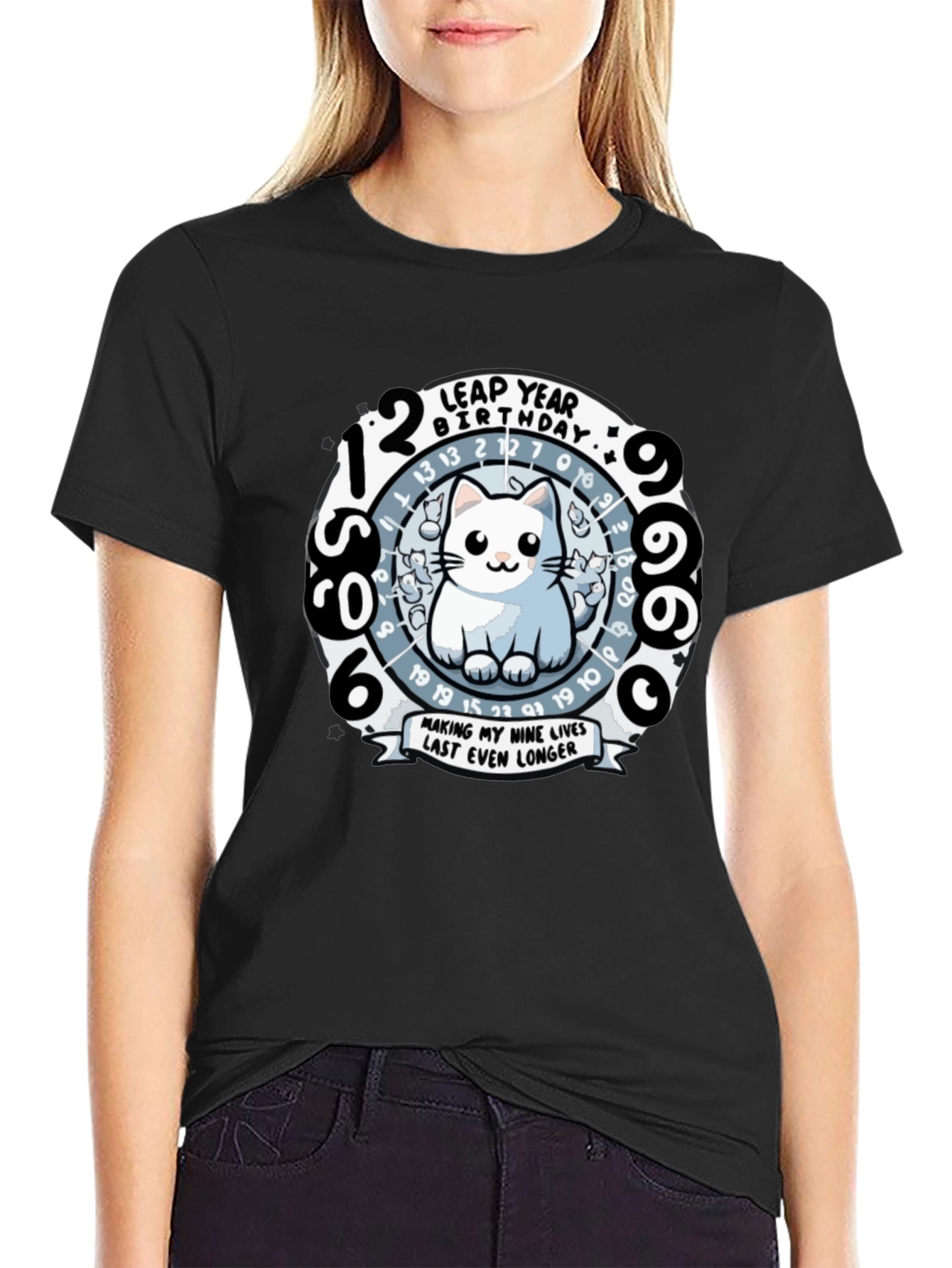 Leap Year Birthday Cat T-Shirt