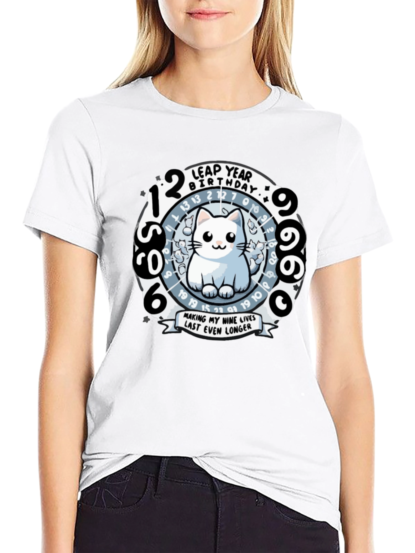 Leap Year Birthday Cat T-Shirt