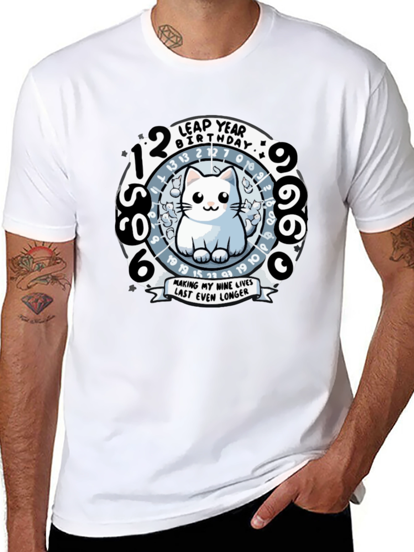 Leap Year Birthday Cat T-Shirt