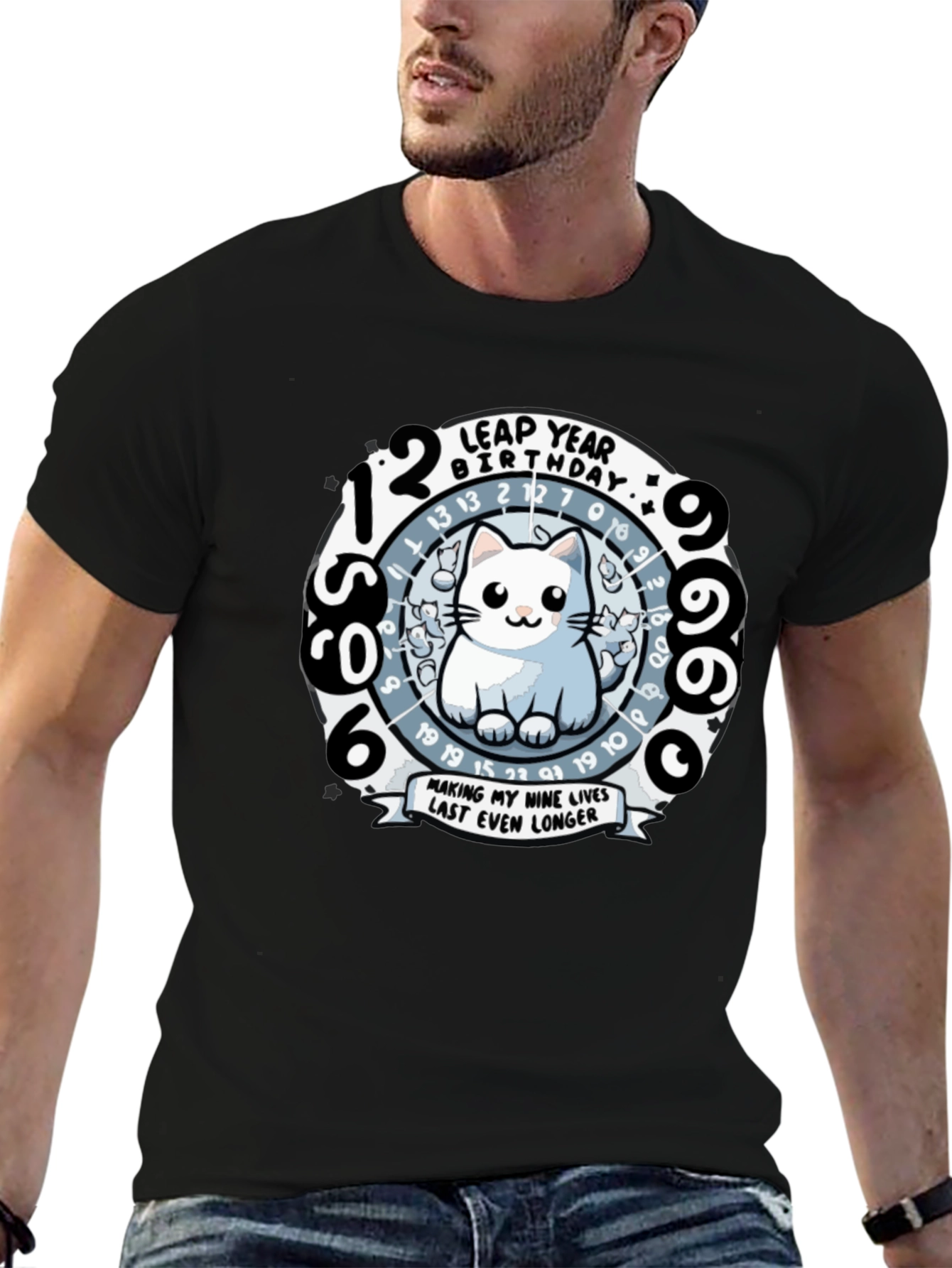 Leap Year Birthday Cat T-Shirt