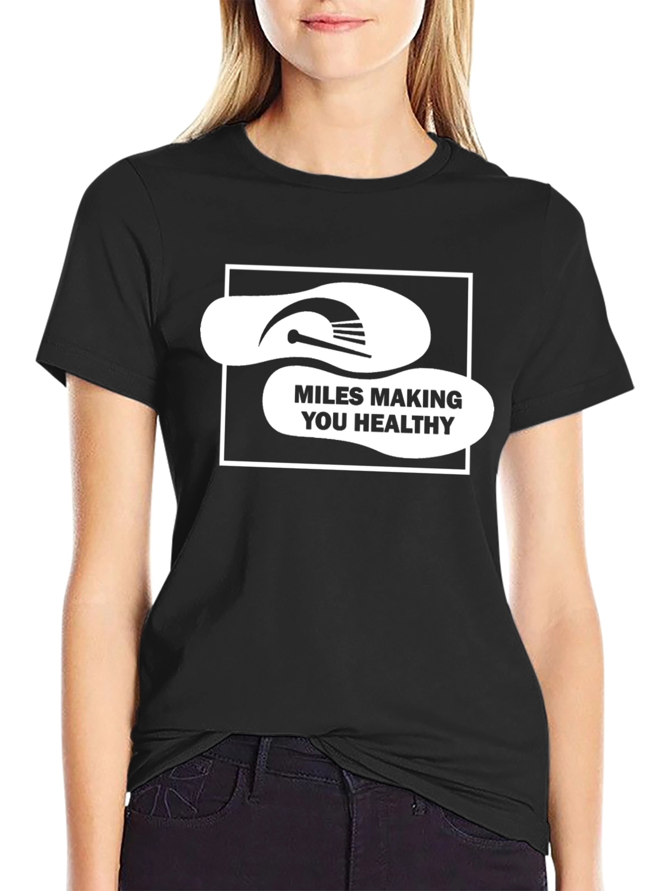Miles Making You Healthy Black T-Shirt