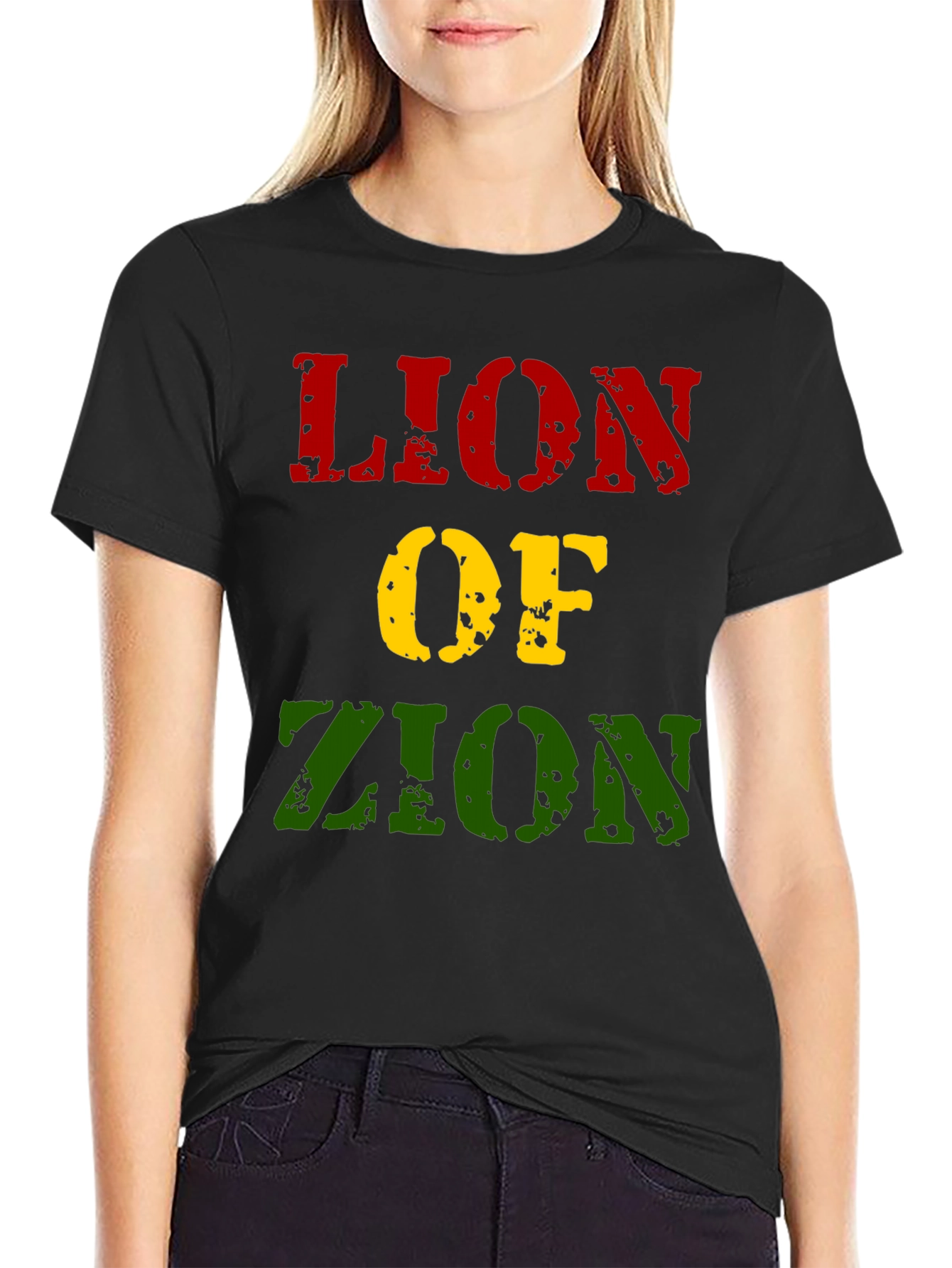 Lion of Zion Graphic T-Shirt - Rastafarian Style
