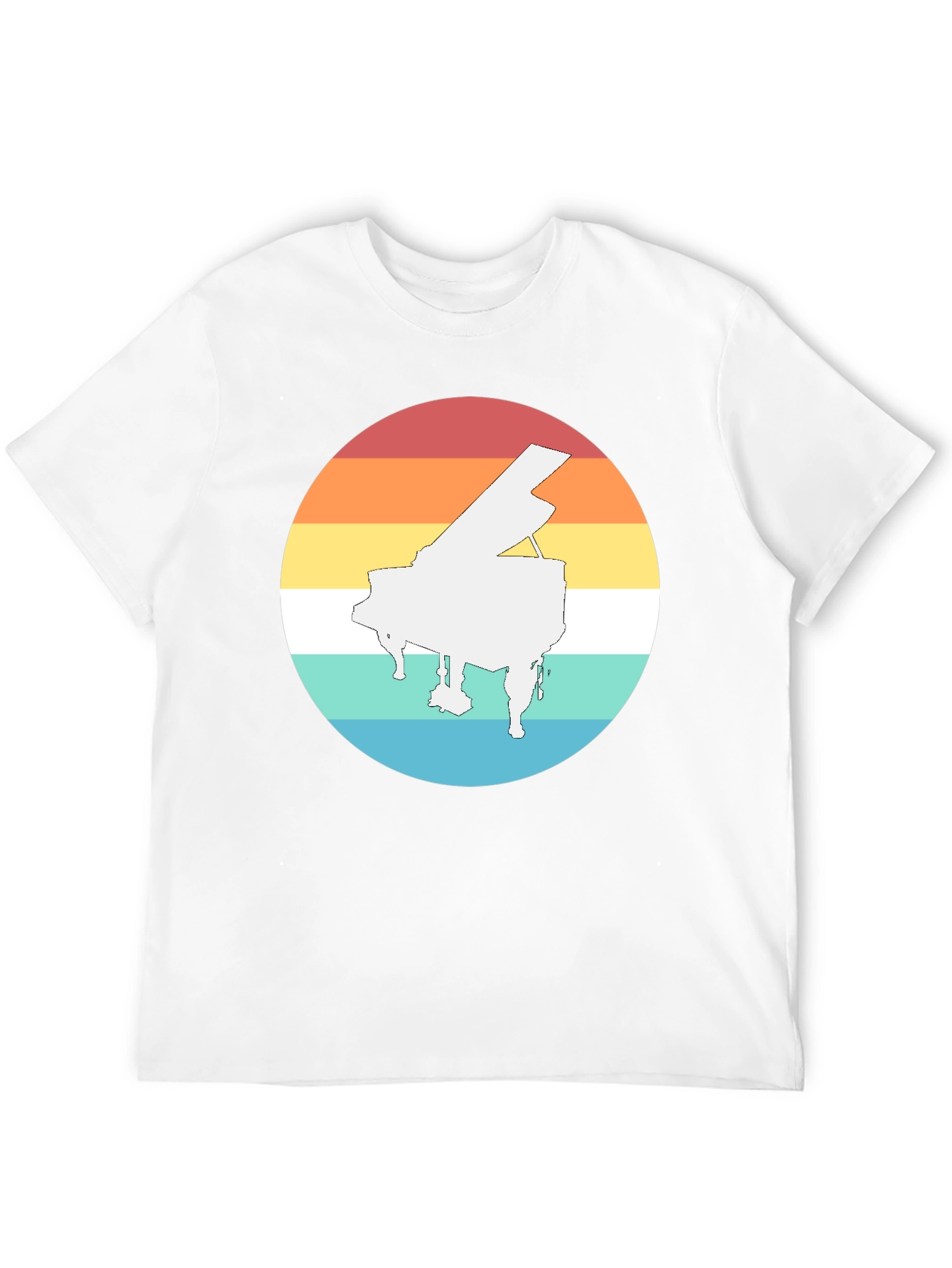 Retro Piano Sunset Graphic Tee