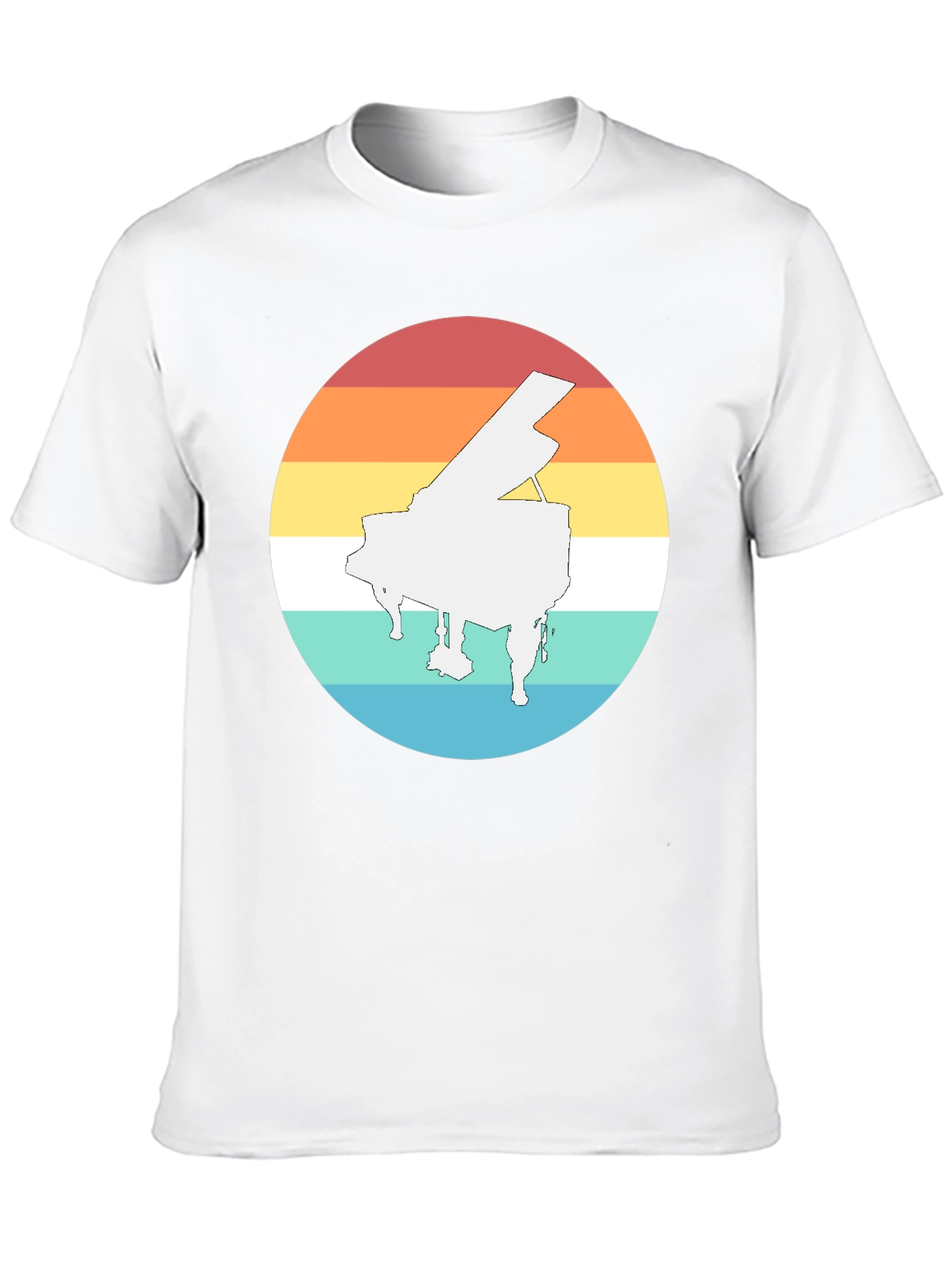 Retro Piano Sunset Graphic Tee