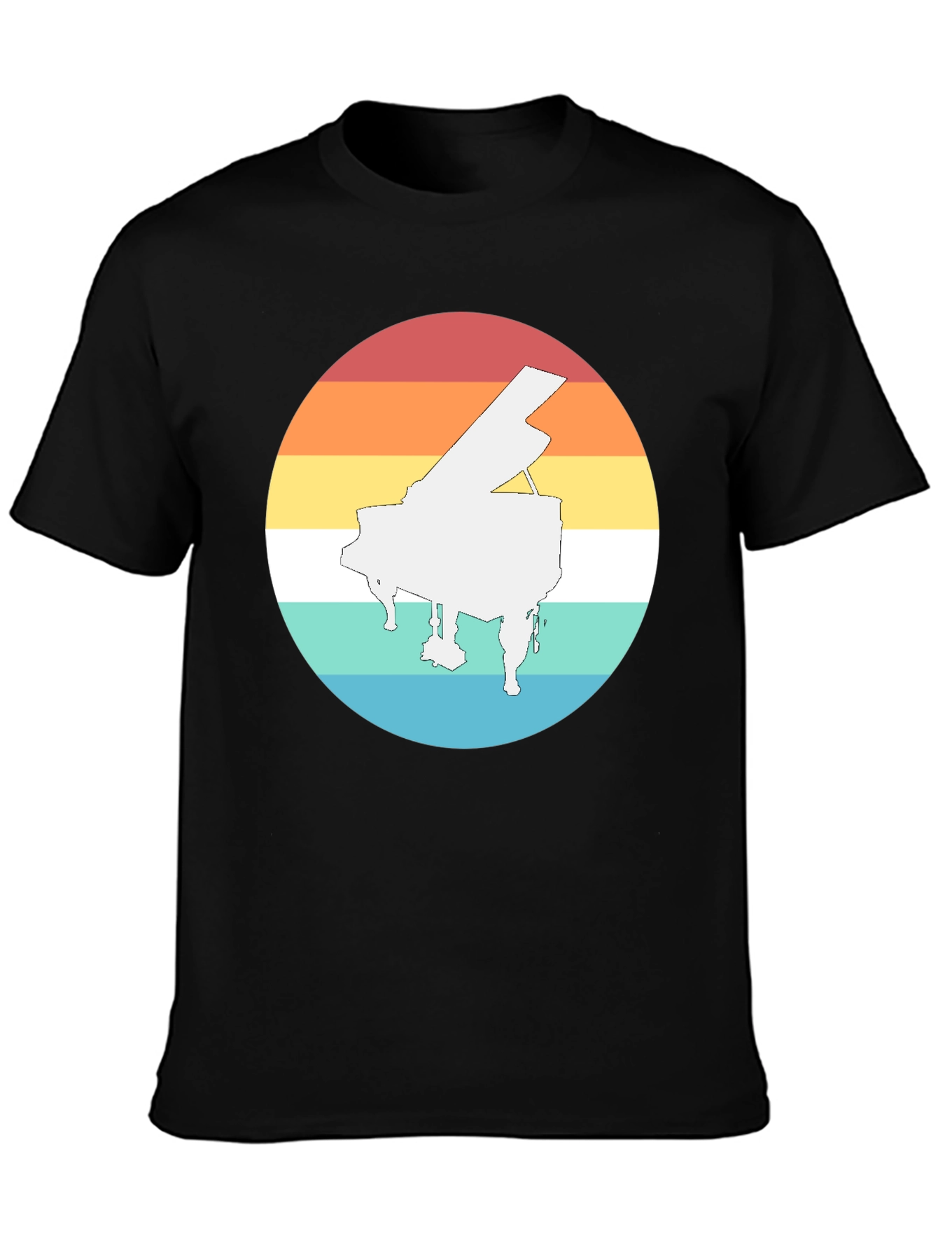 Retro Piano Sunset Graphic Tee