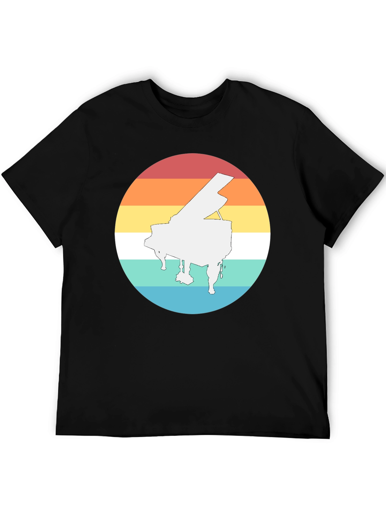 Retro Piano Sunset Graphic Tee