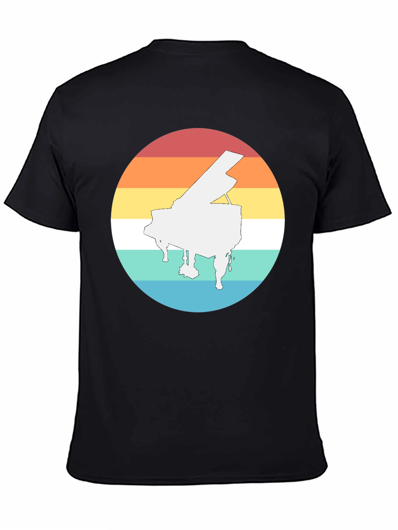 Retro Piano Sunset Graphic Tee
