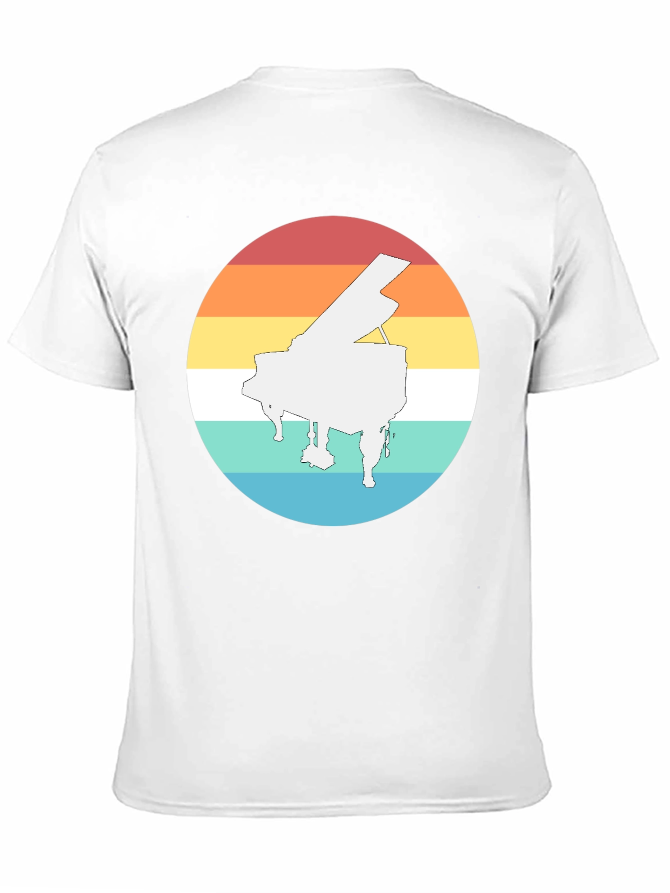 Retro Piano Sunset Graphic Tee