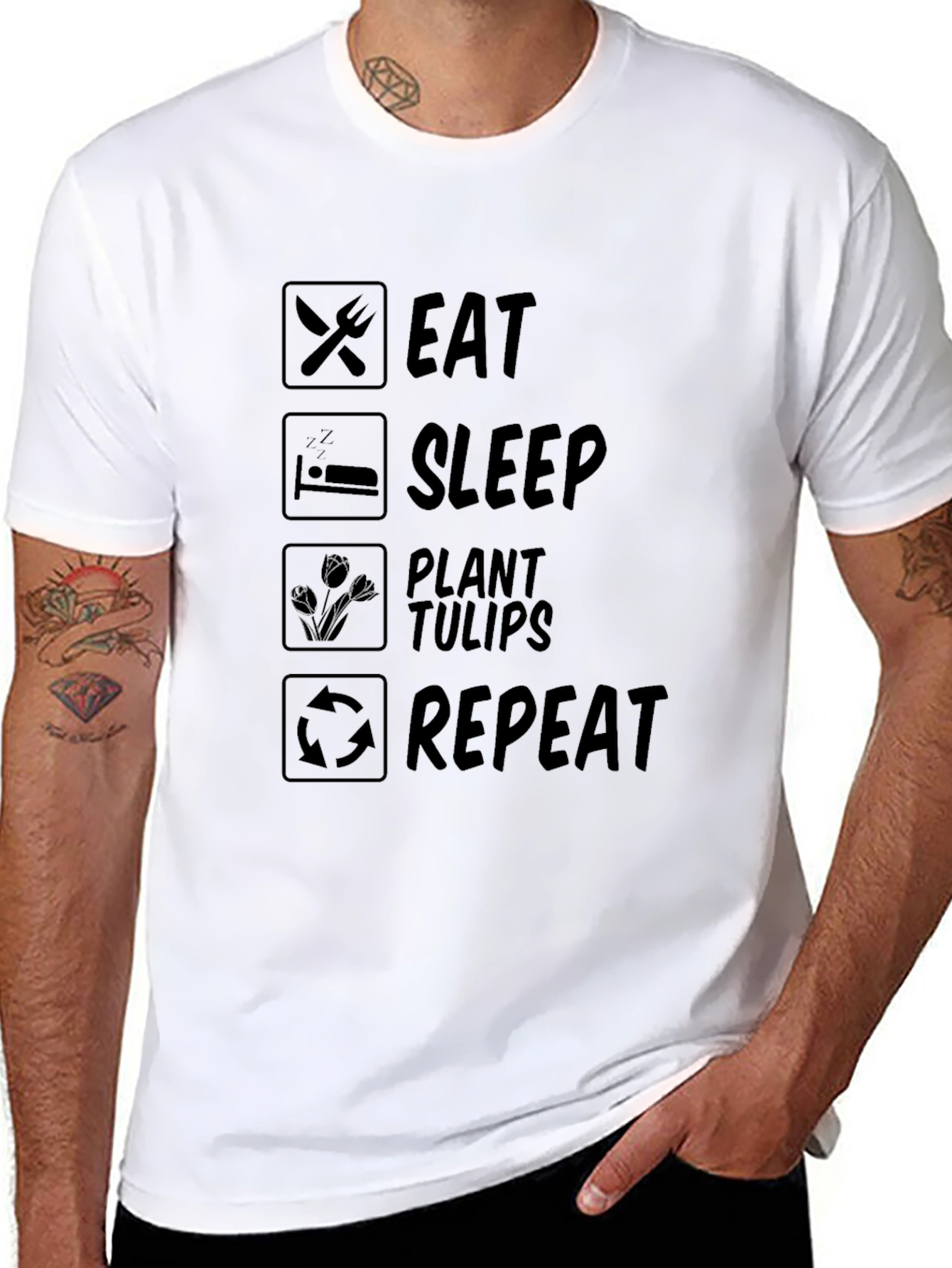 Eat Sleep Plant Tulips Repeat T-Shirt