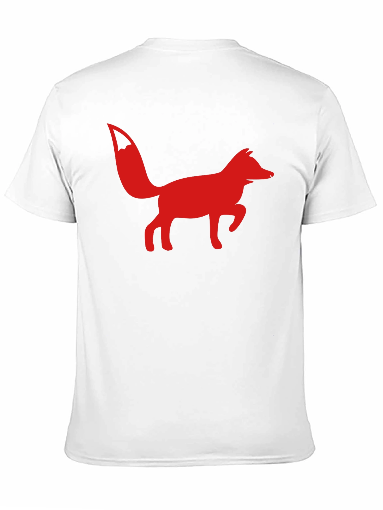 Red Fox Graphic Print Black T-Shirt