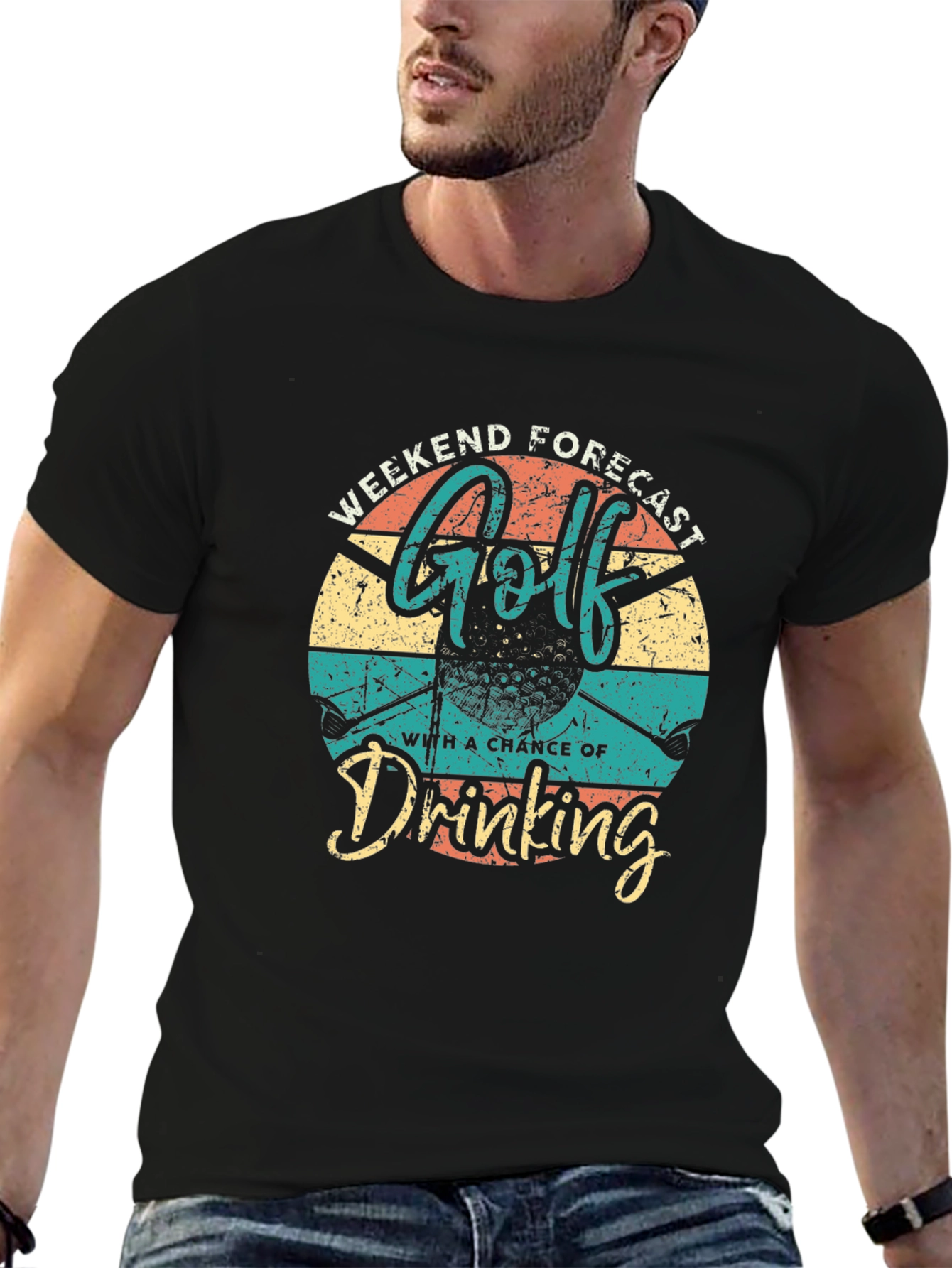 Golf & Drinking Weekend Forecast Graphic Tee