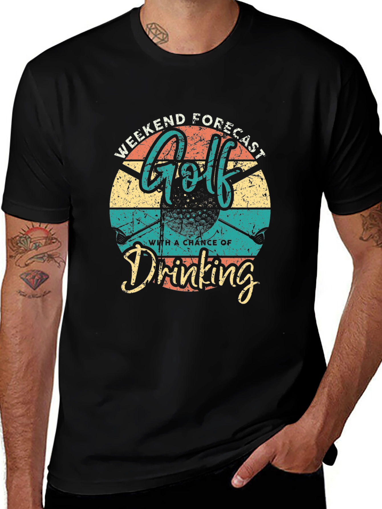 Golf & Drinking Weekend Forecast Graphic Tee