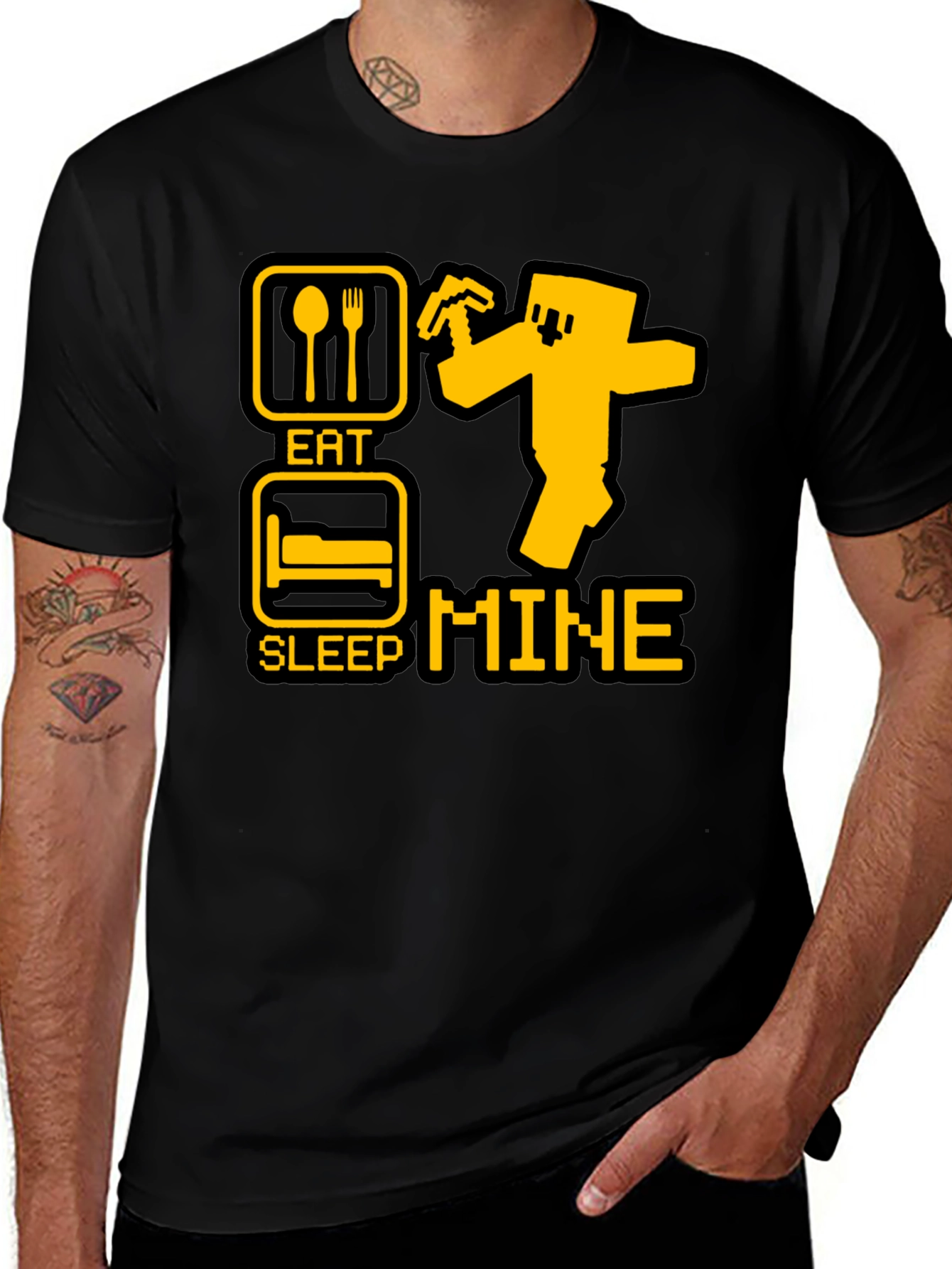 Eat Sleep Mine T-Shirt - Gamer Apparel