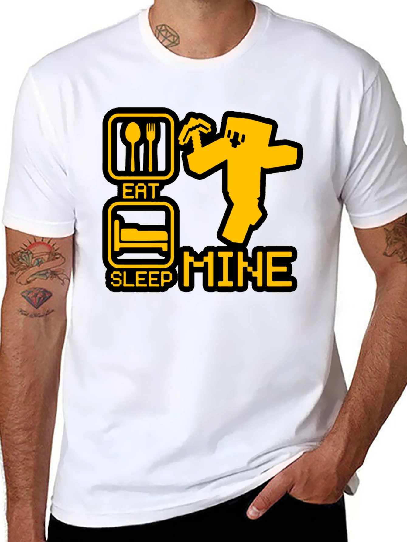 Eat Sleep Mine T-Shirt - Gamer Apparel