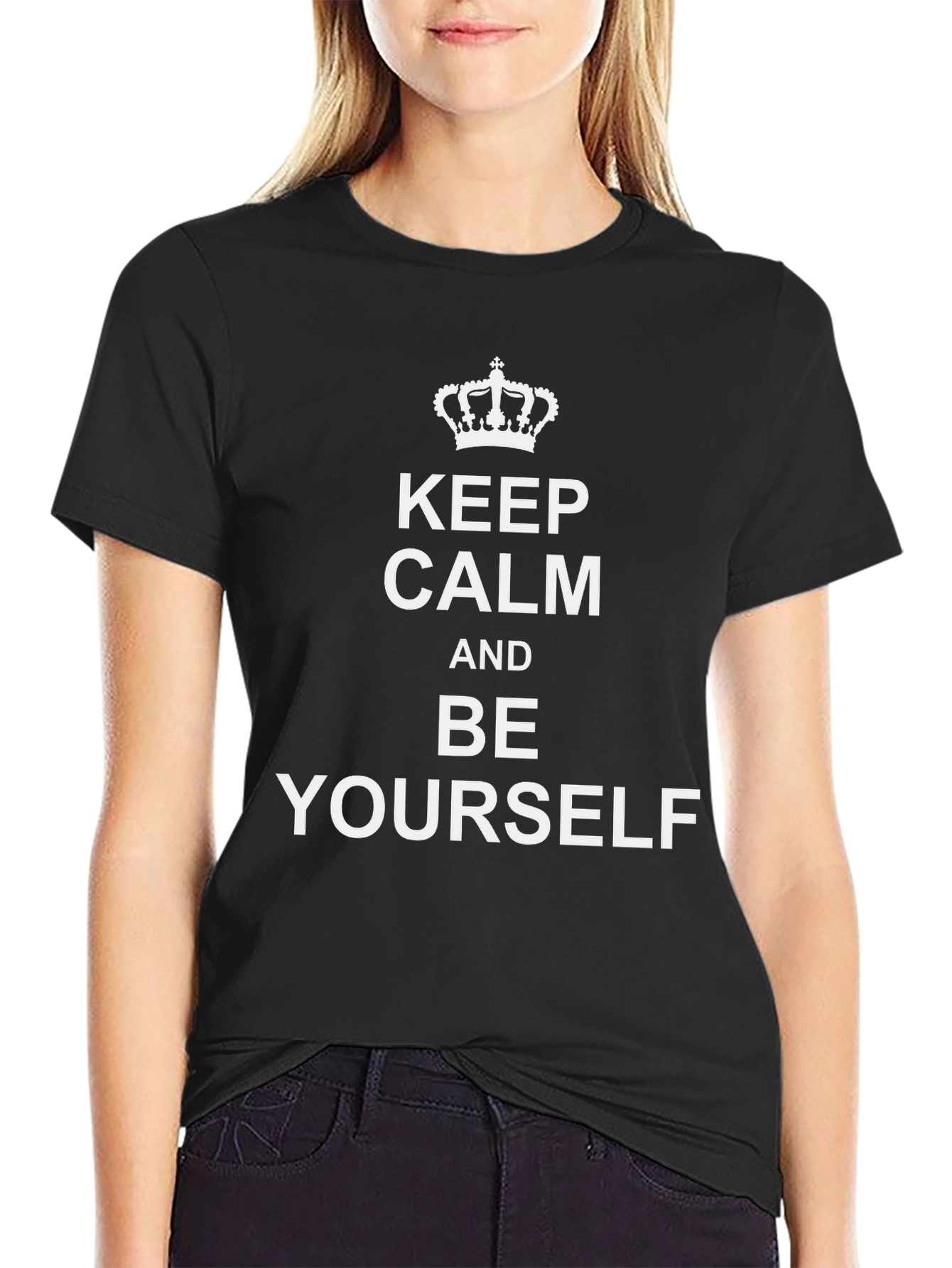 Keep Calm & Be Yourself Black T-Shirt