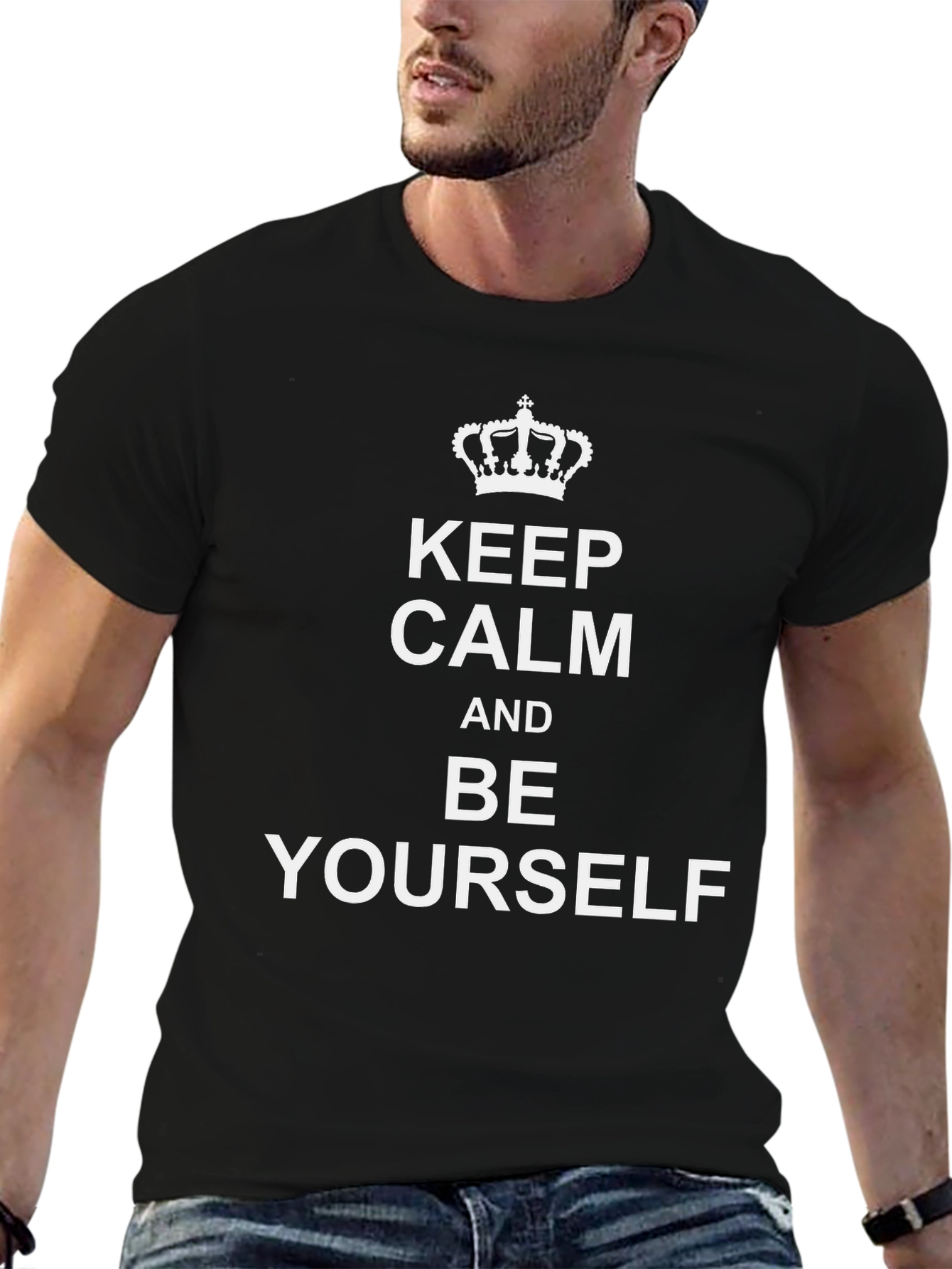 Keep Calm & Be Yourself Black T-Shirt
